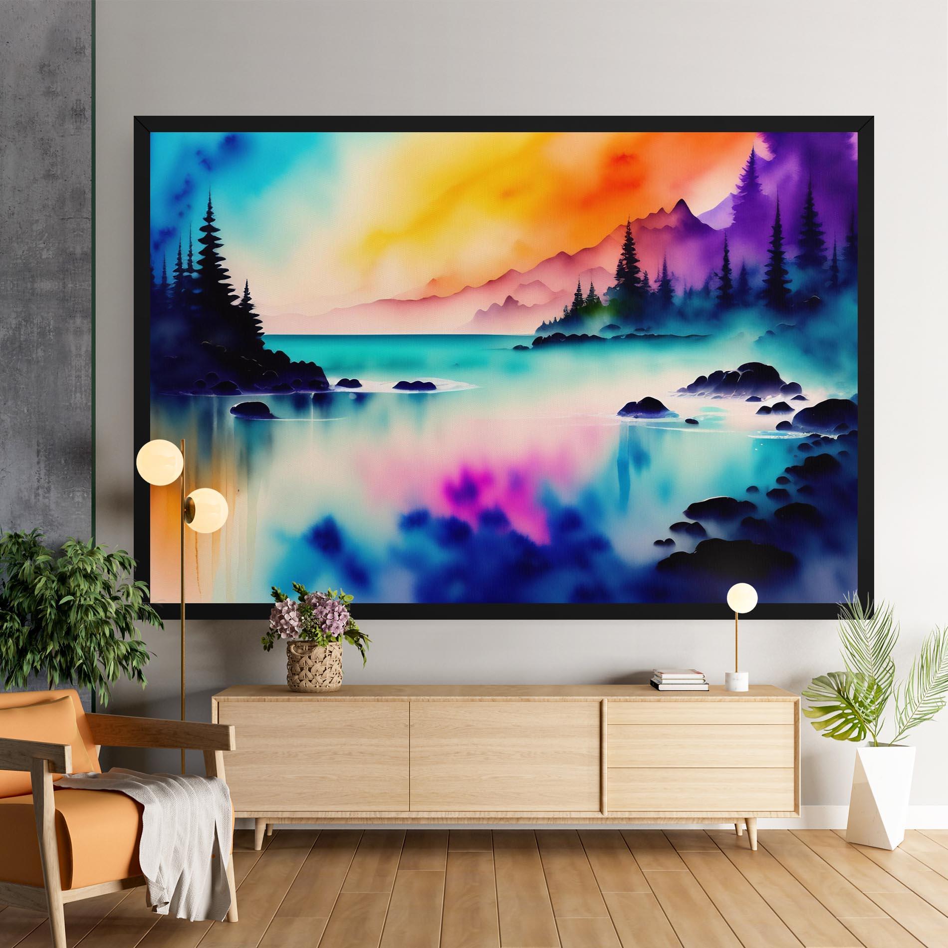 Tablou Canvas Lake Painting mockup 9