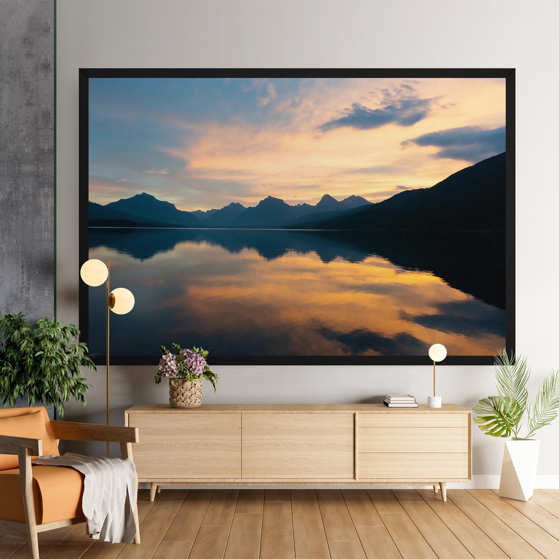 Tablou Canvas Orange Light Lake mockup 9