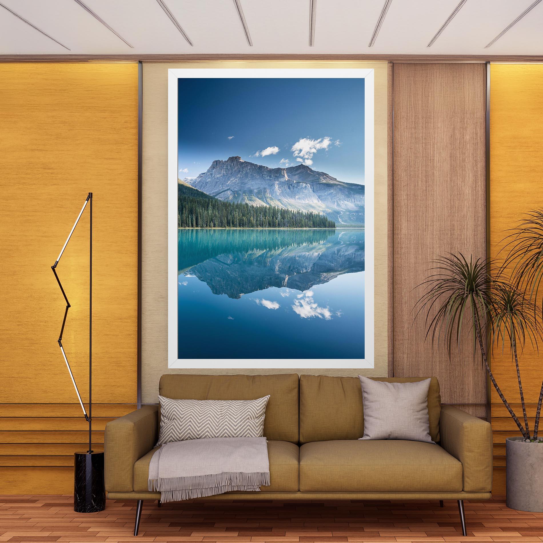 Tablou Canvas Blue Mountain Lake mockup 9