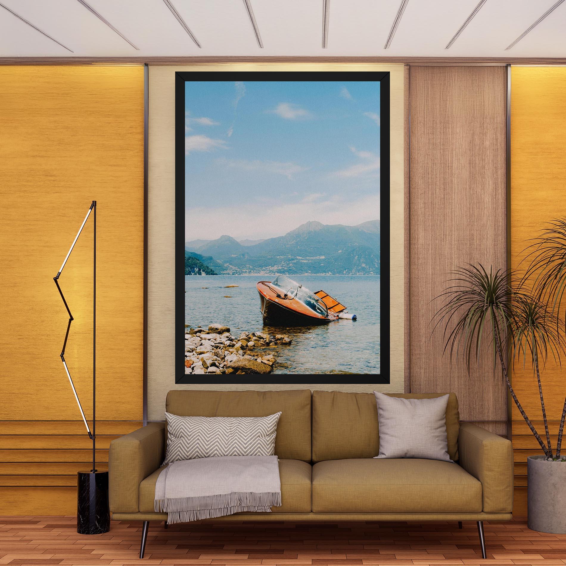 Tablou Canvas Boat On The Lake mockup 9