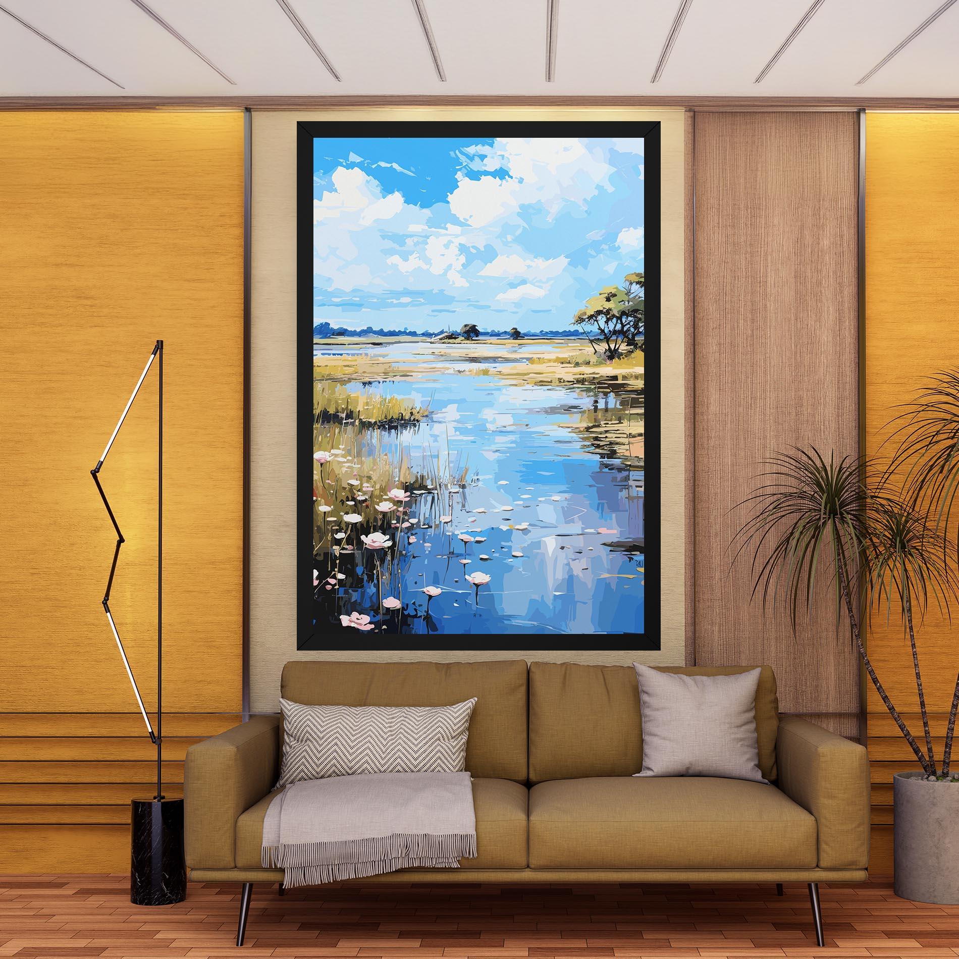 Tablou Canvas Riverside Flowers mockup 9