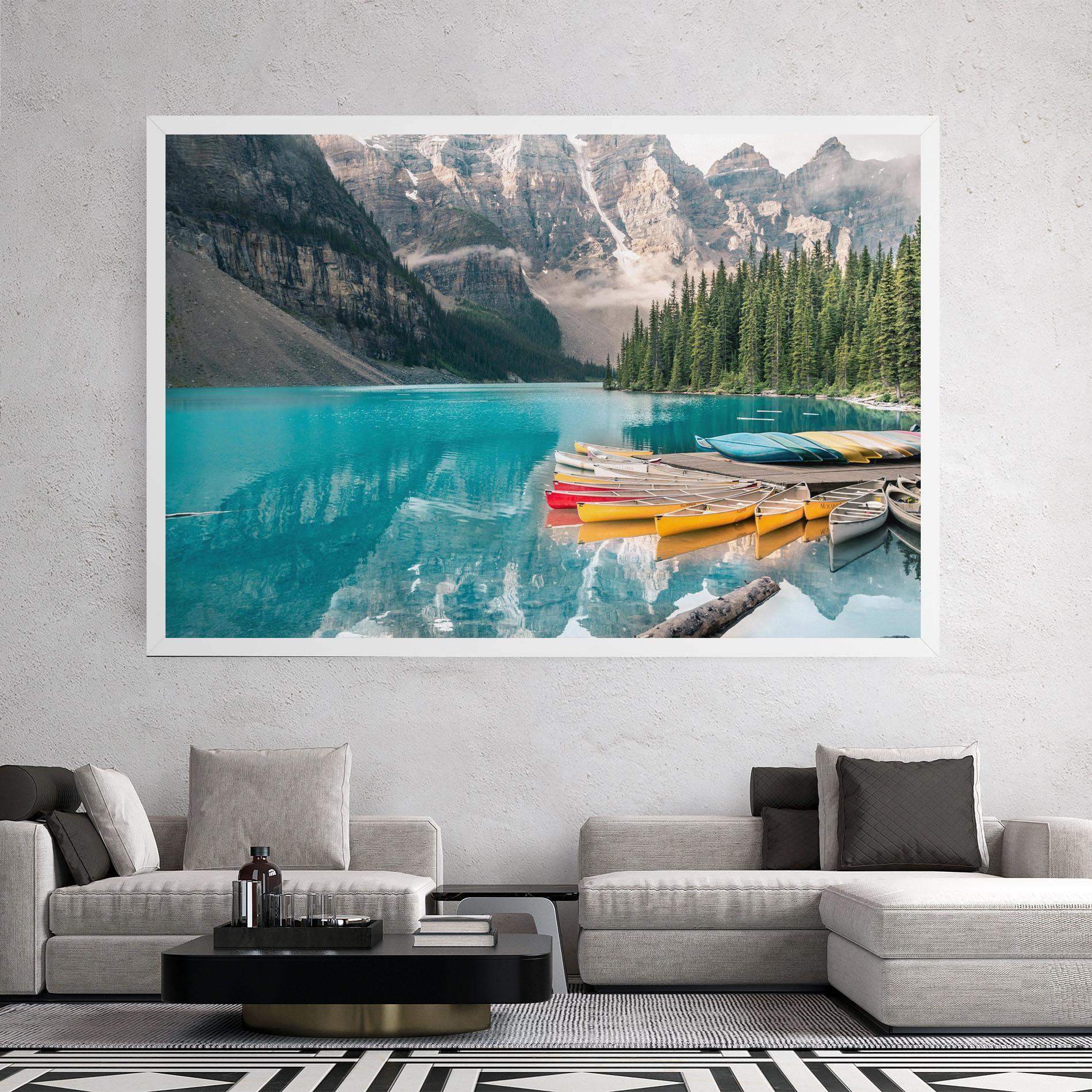 Tablou Canvas Beautiful Moraine Lake mockup 2
