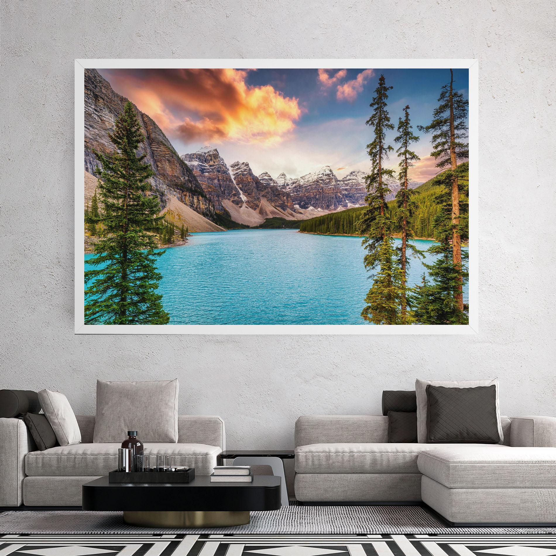 Tablou Canvas Blue Magic Lake mockup 2