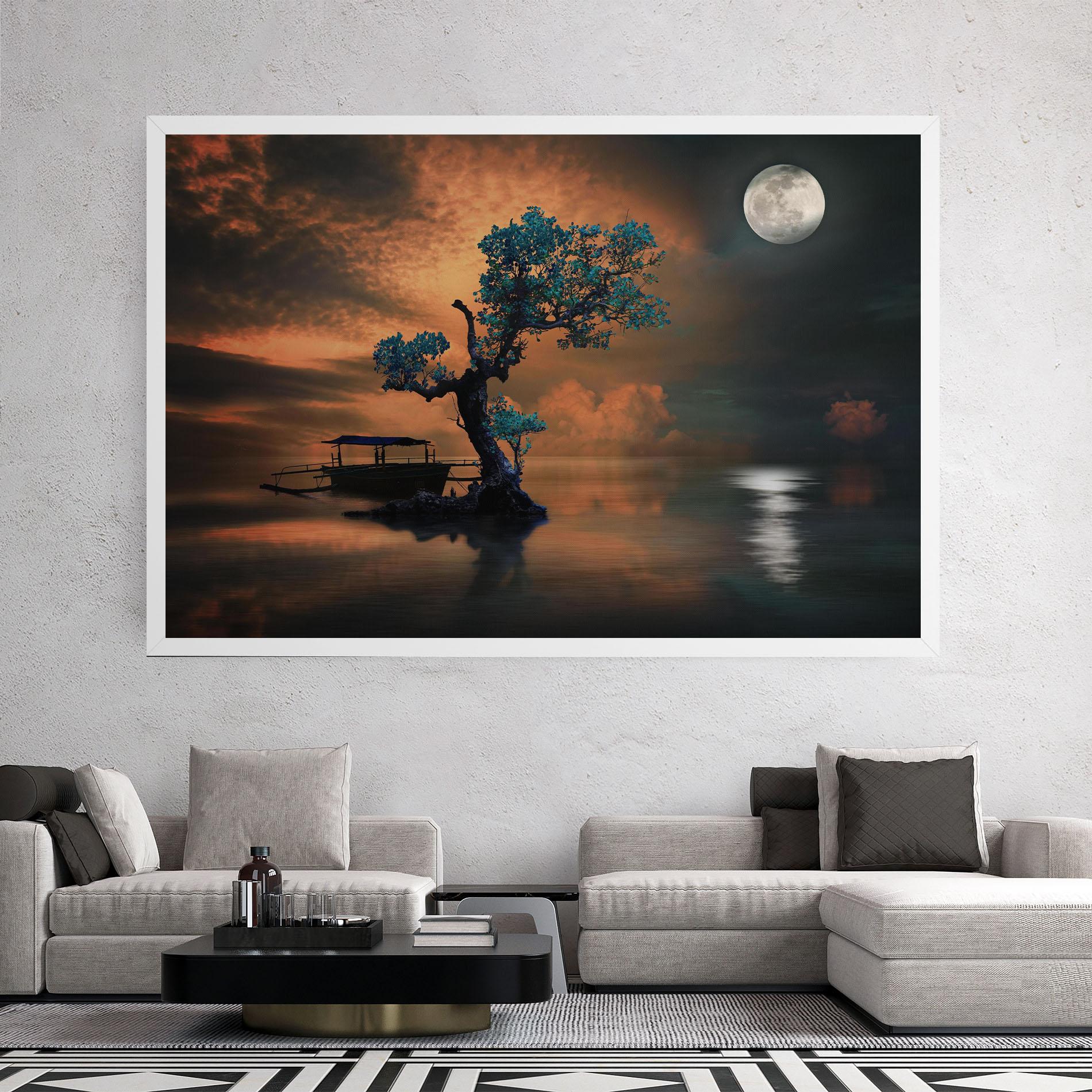 Tablou Canvas Blue Tree mockup 2