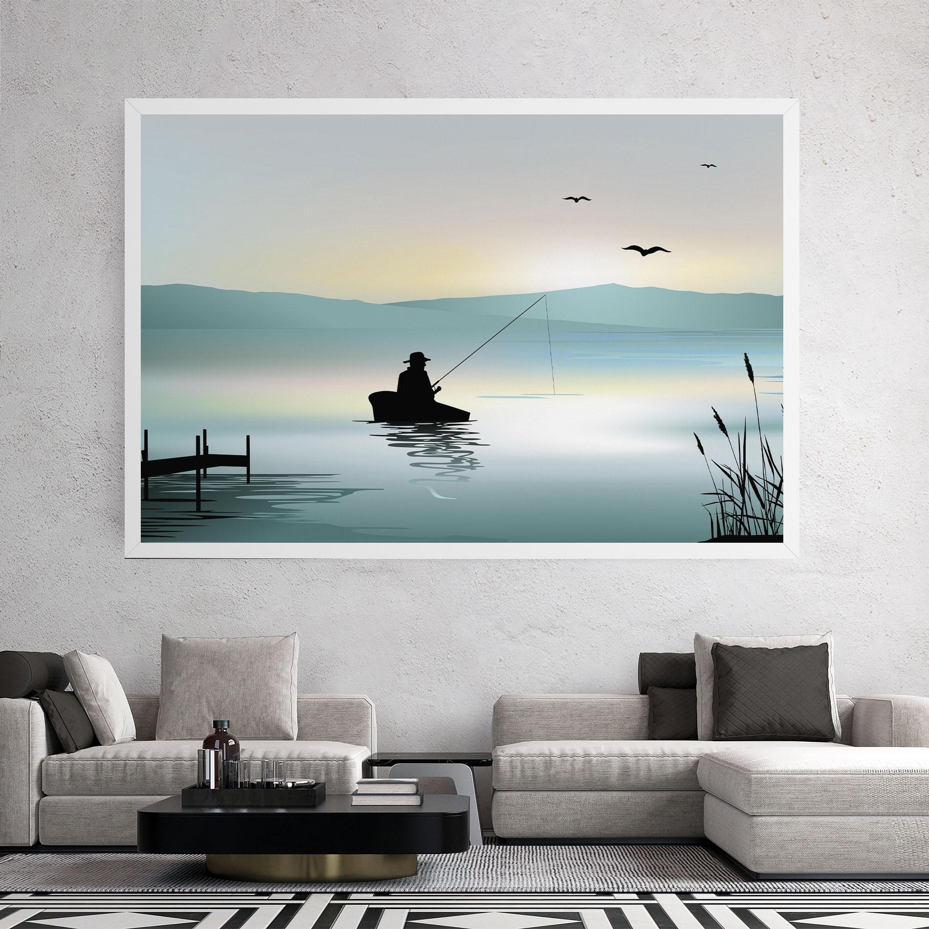 Tablou Canvas Fishman Lake View mockup 2