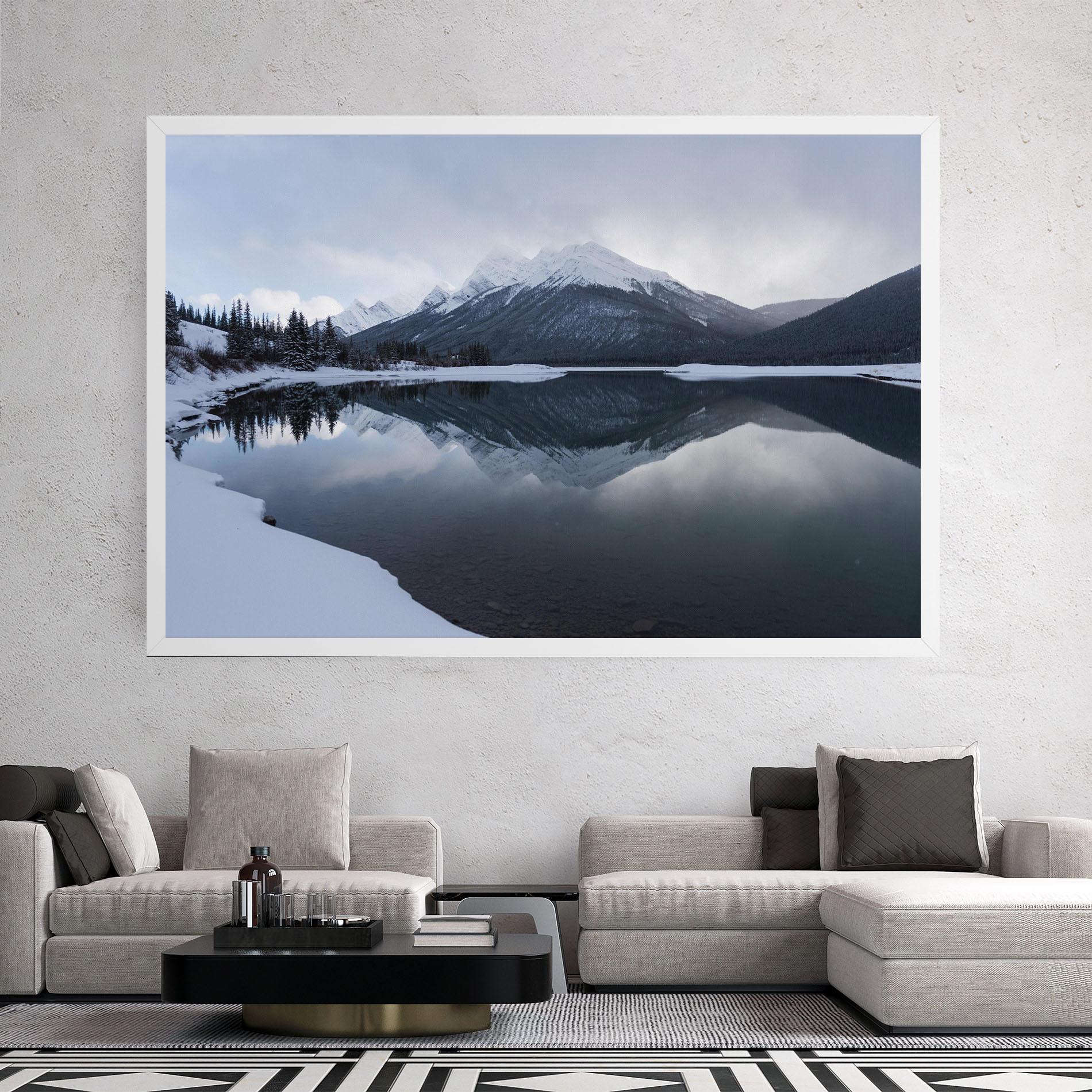Tablou Canvas Grey Lake mockup 2