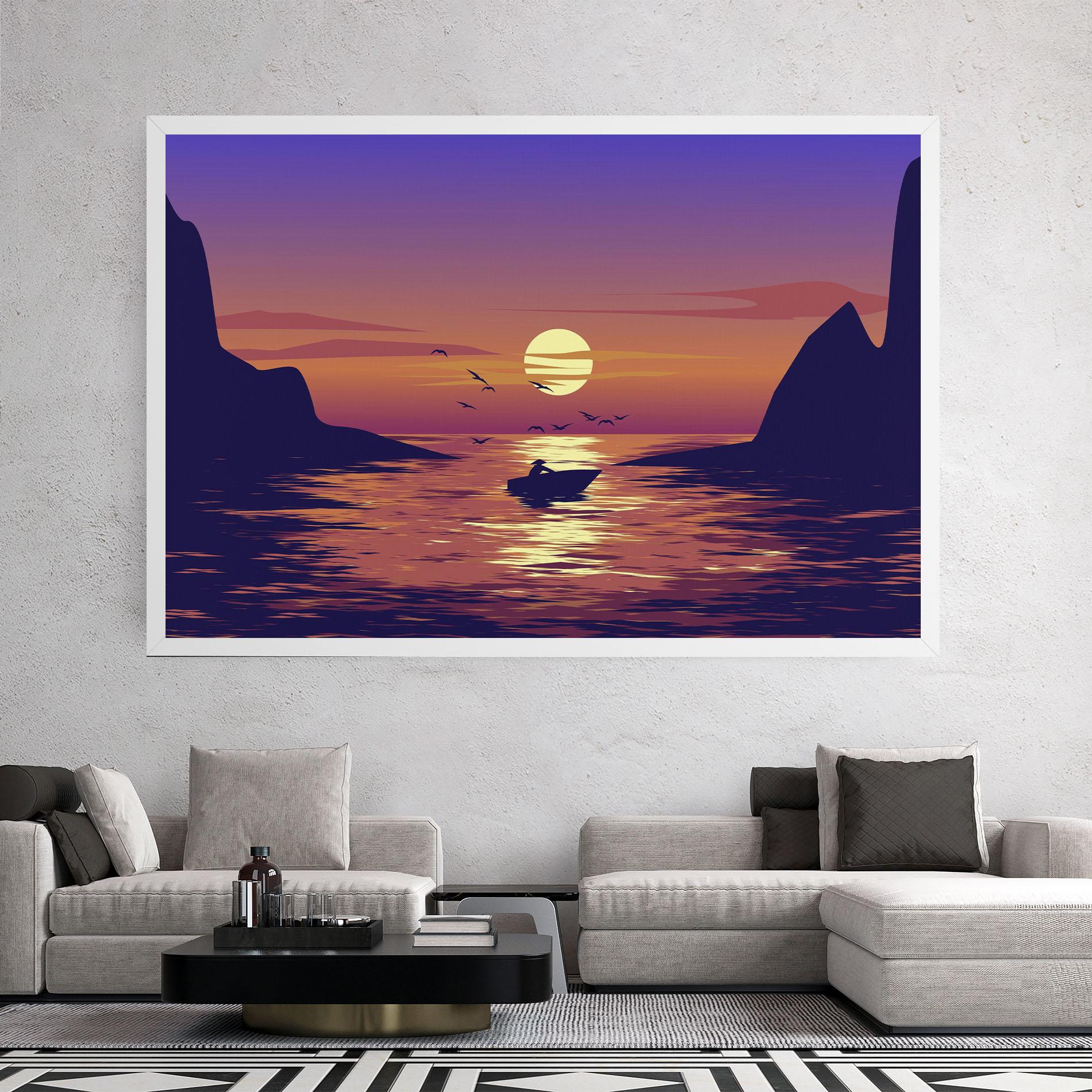 Tablou Canvas Sunset Scenery View mockup 2
