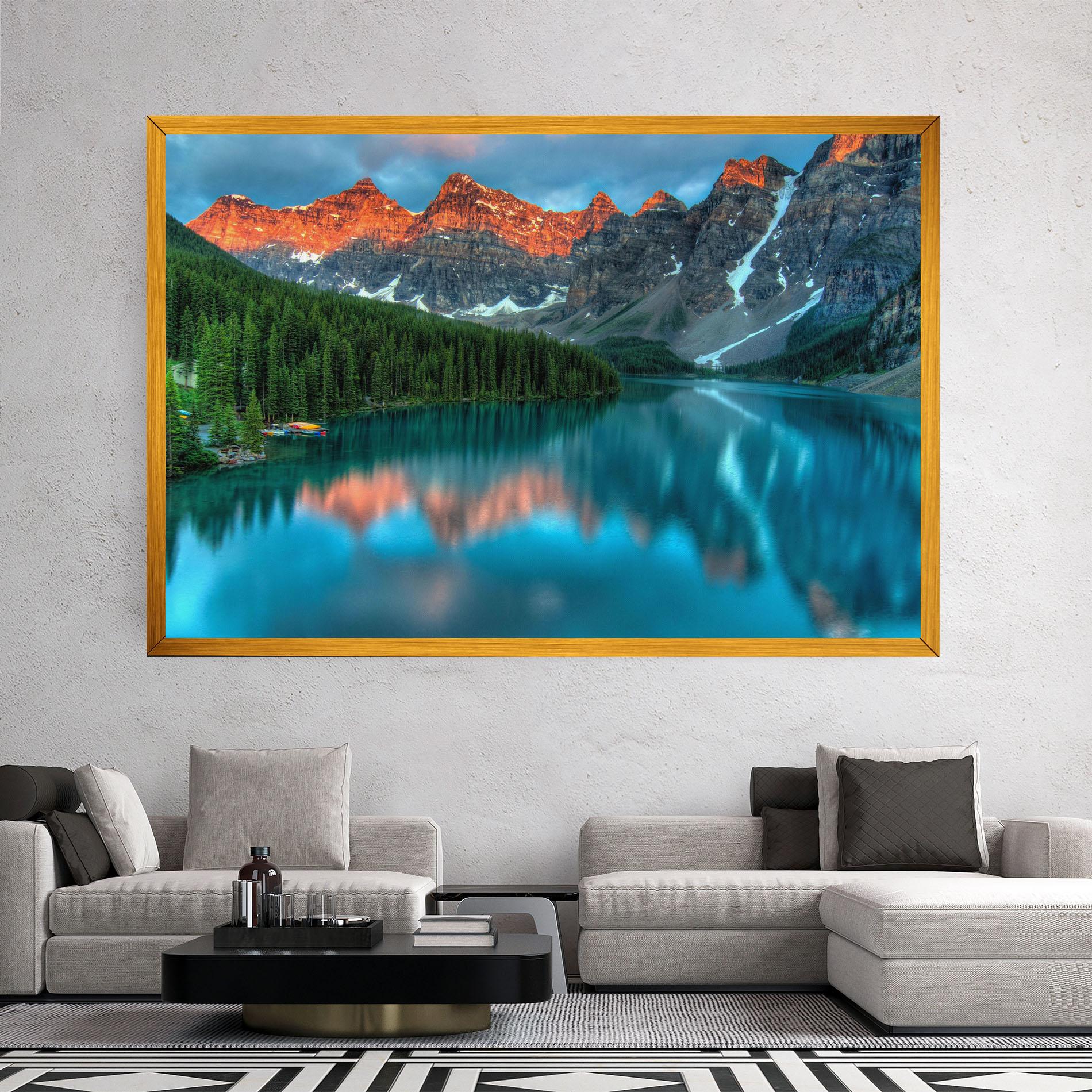 Tablou Canvas Beautiful Blue Lake mockup 2