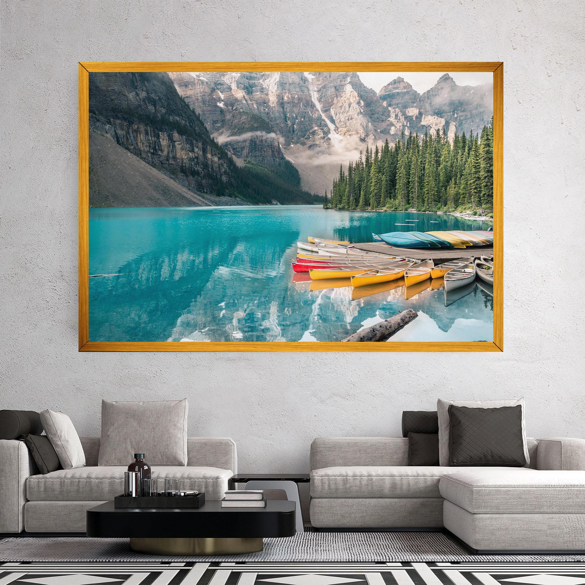 Tablou Canvas Beautiful Moraine Lake mockup 2