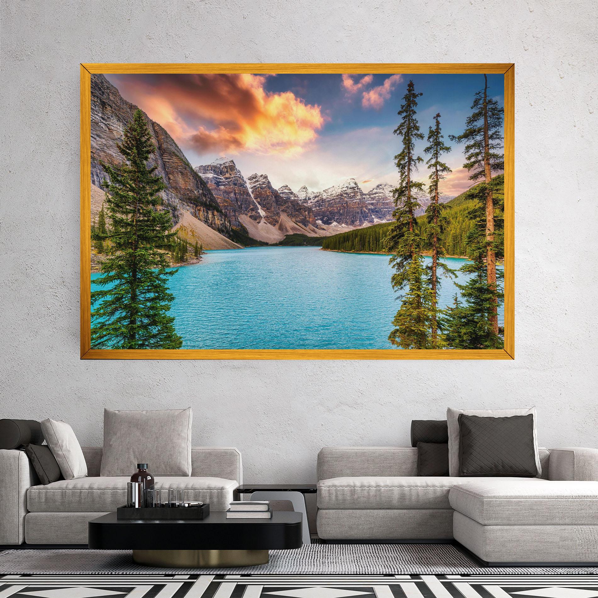 Tablou Canvas Blue Magic Lake mockup 2