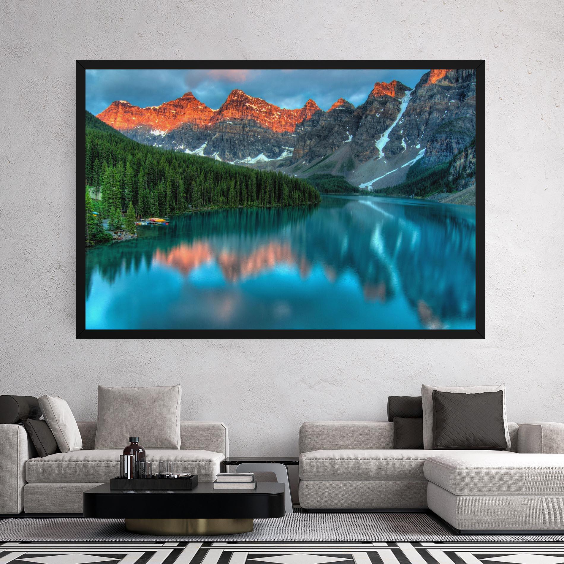 Tablou Canvas Beautiful Blue Lake mockup 2