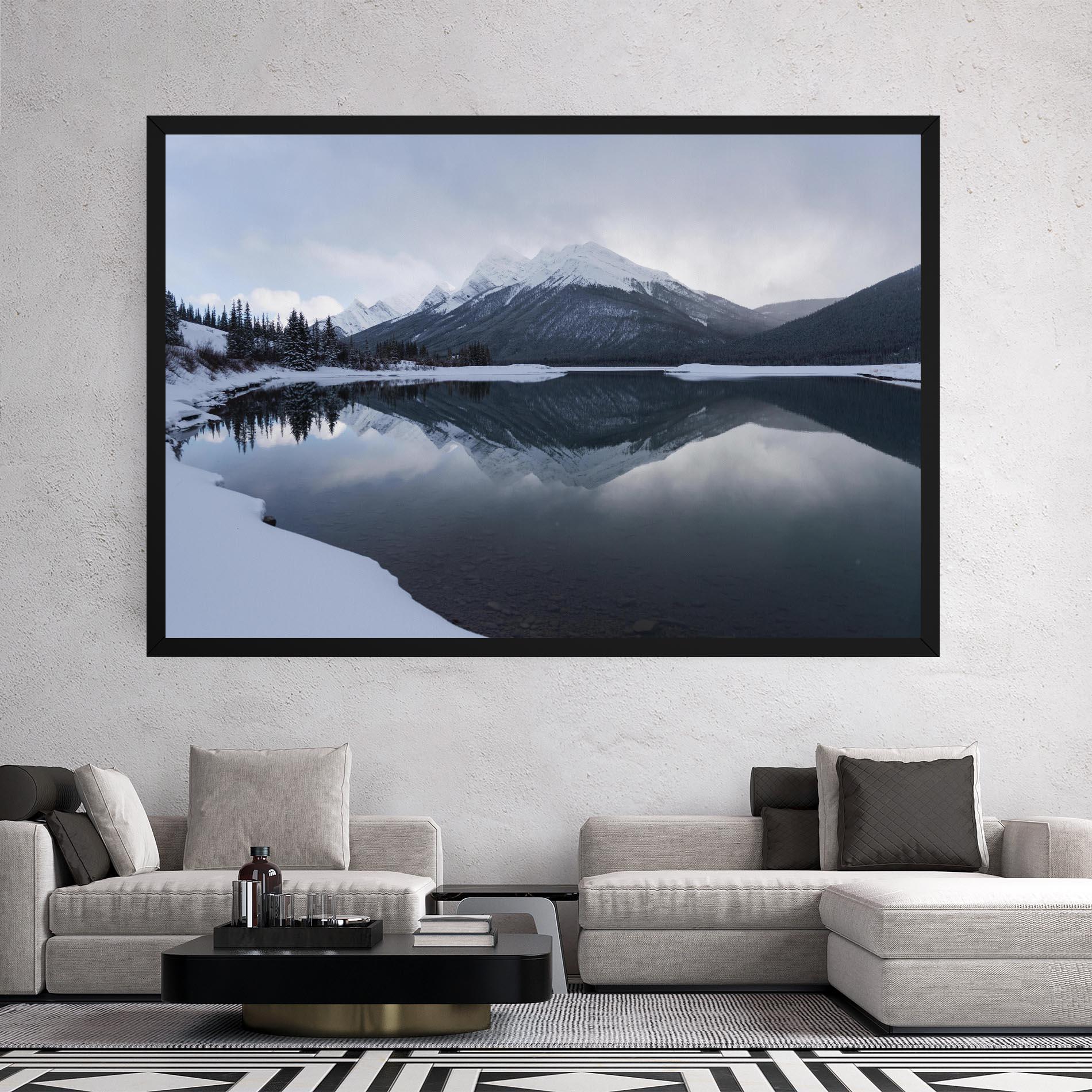 Tablou Canvas Grey Lake mockup 2