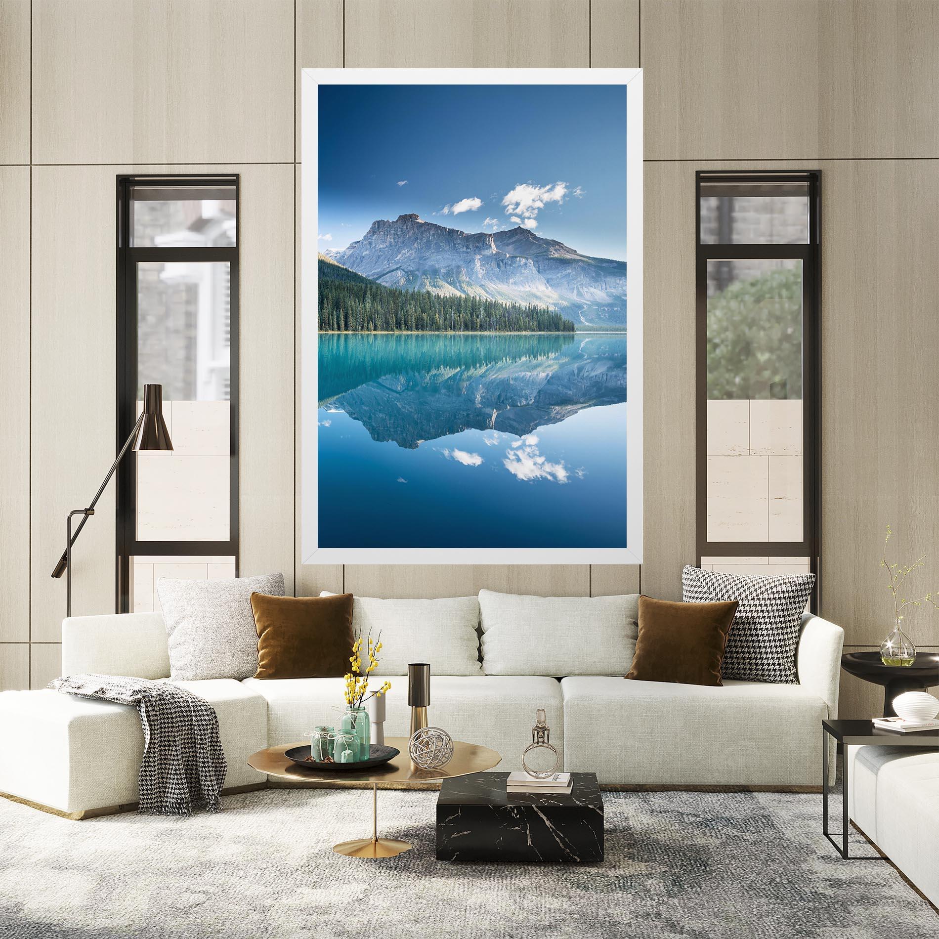 Tablou Canvas Blue Mountain Lake mockup 2