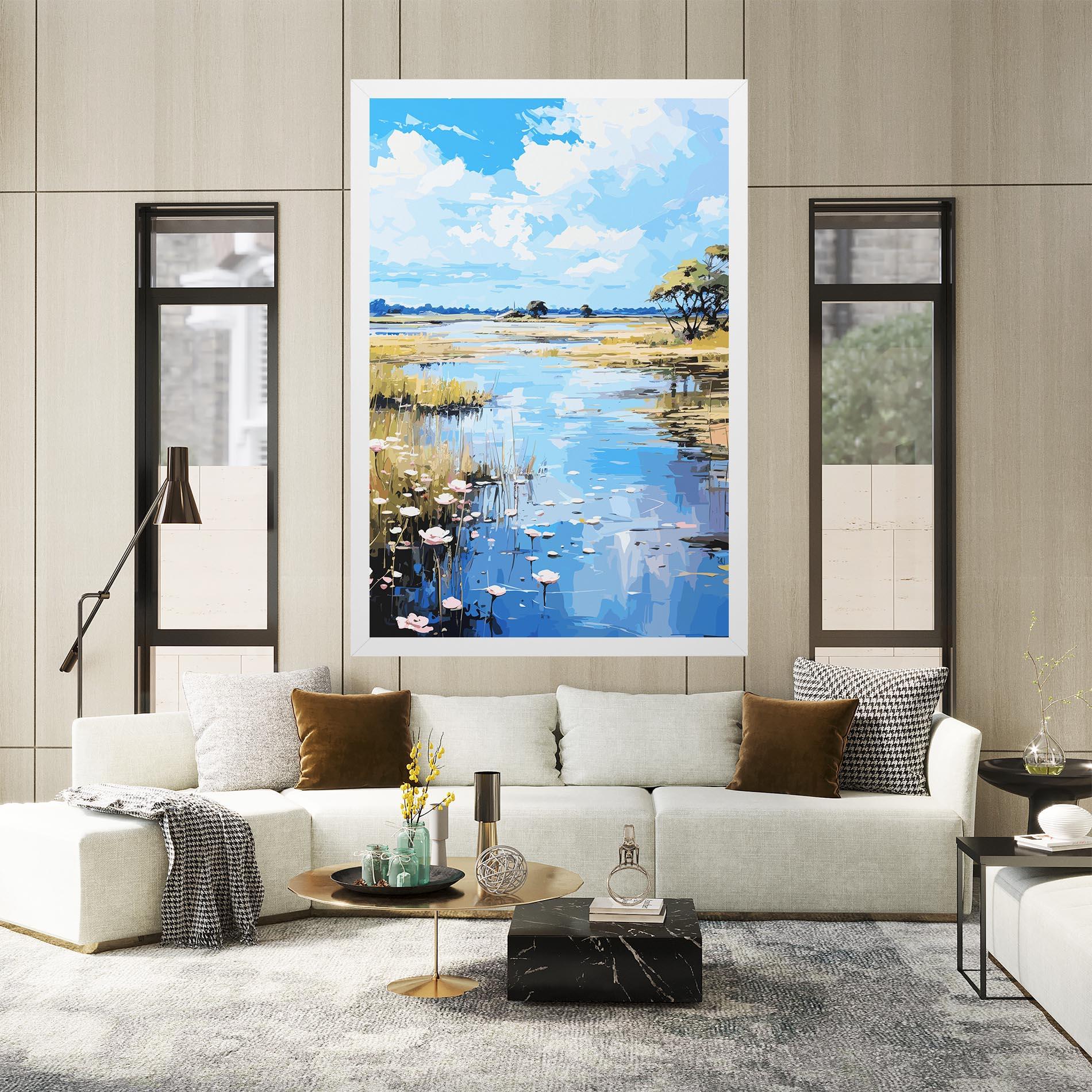 Tablou Canvas Riverside Flowers mockup 2