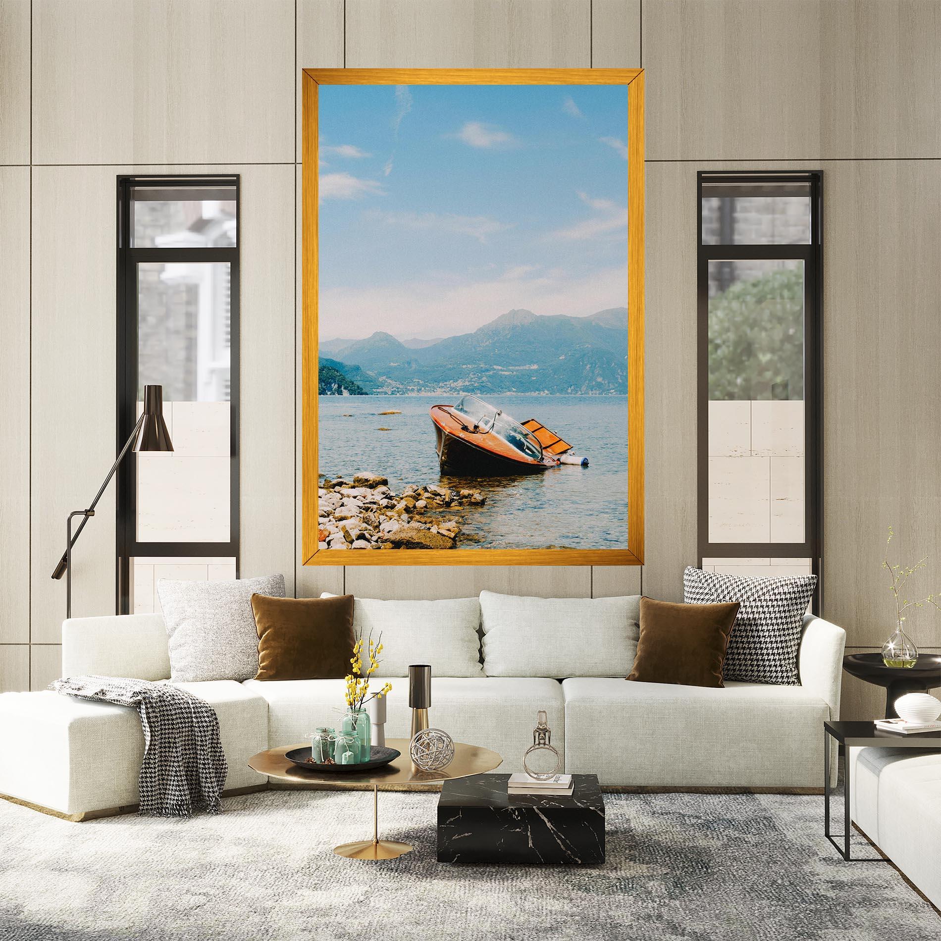 Tablou Canvas Boat On The Lake mockup 2