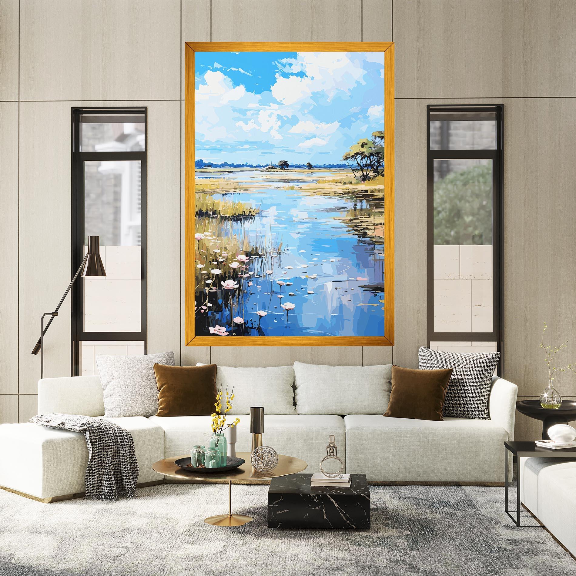 Tablou Canvas Riverside Flowers mockup 2