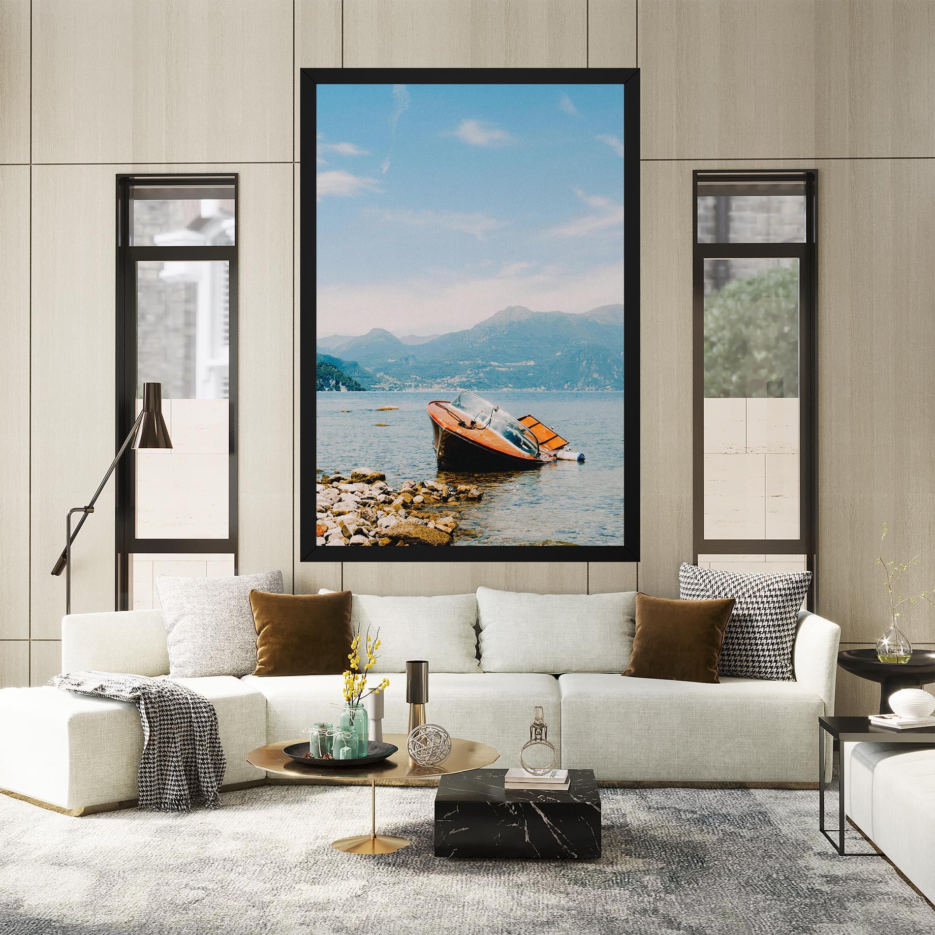 Tablou Canvas Boat On The Lake mockup 2