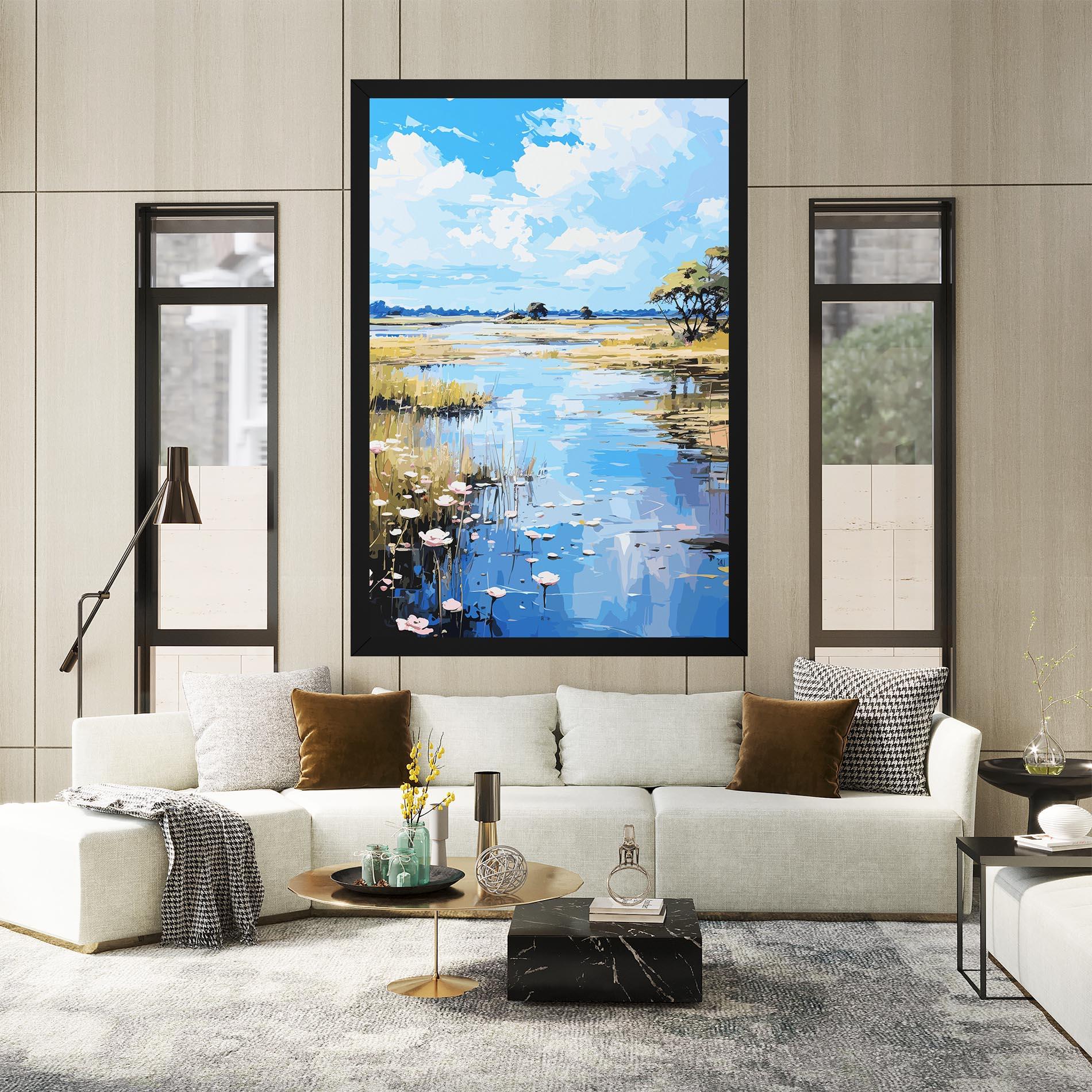 Tablou Canvas Riverside Flowers mockup 2