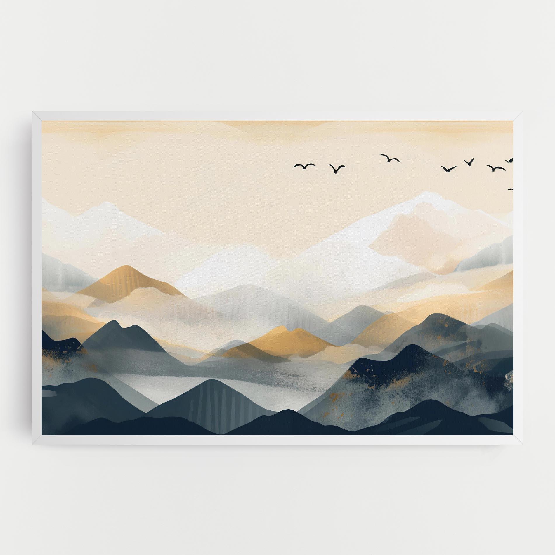 Tablou Canvas Gold Foggy Blue mockup 0