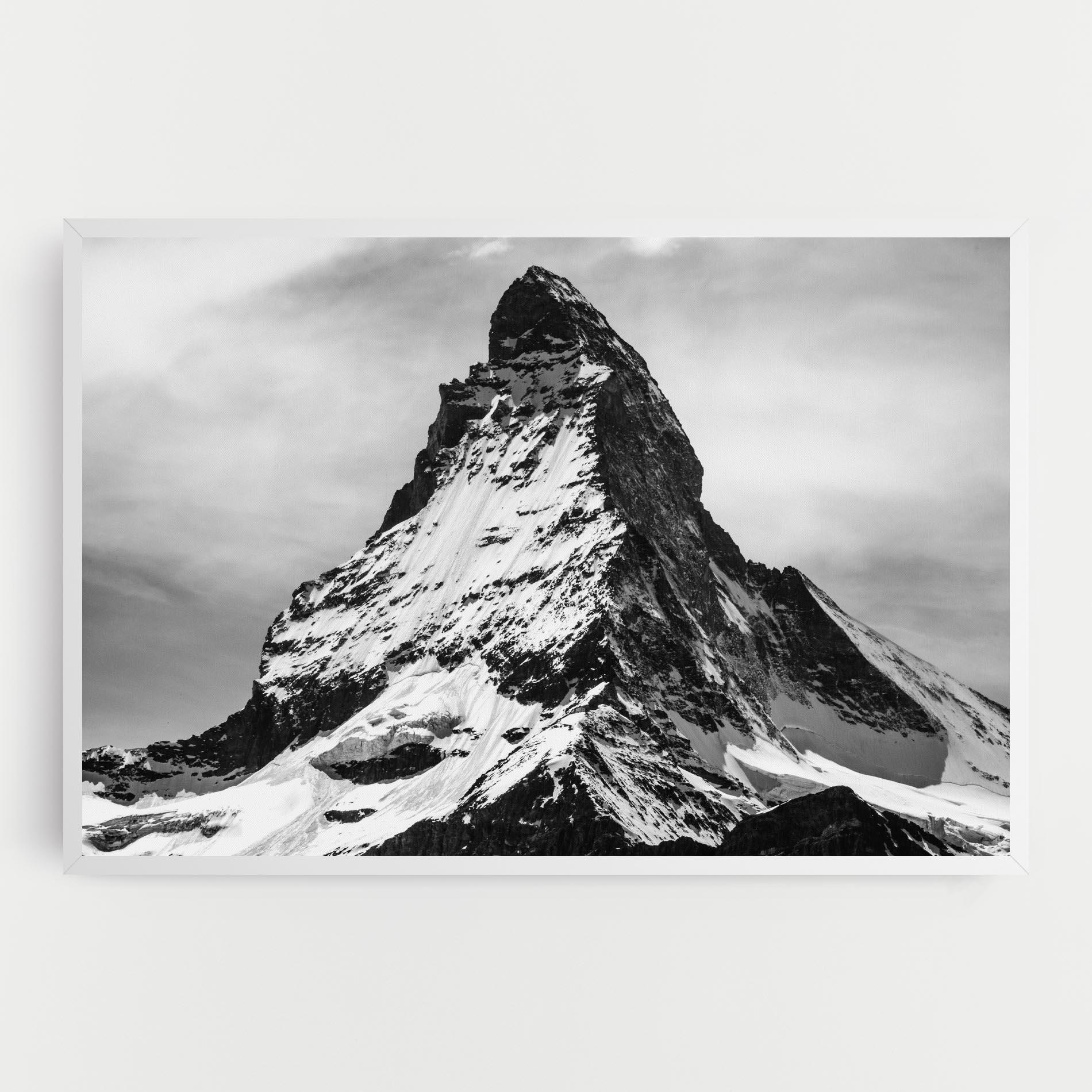 Tablou Canvas Snowy Black Mountain mockup 0