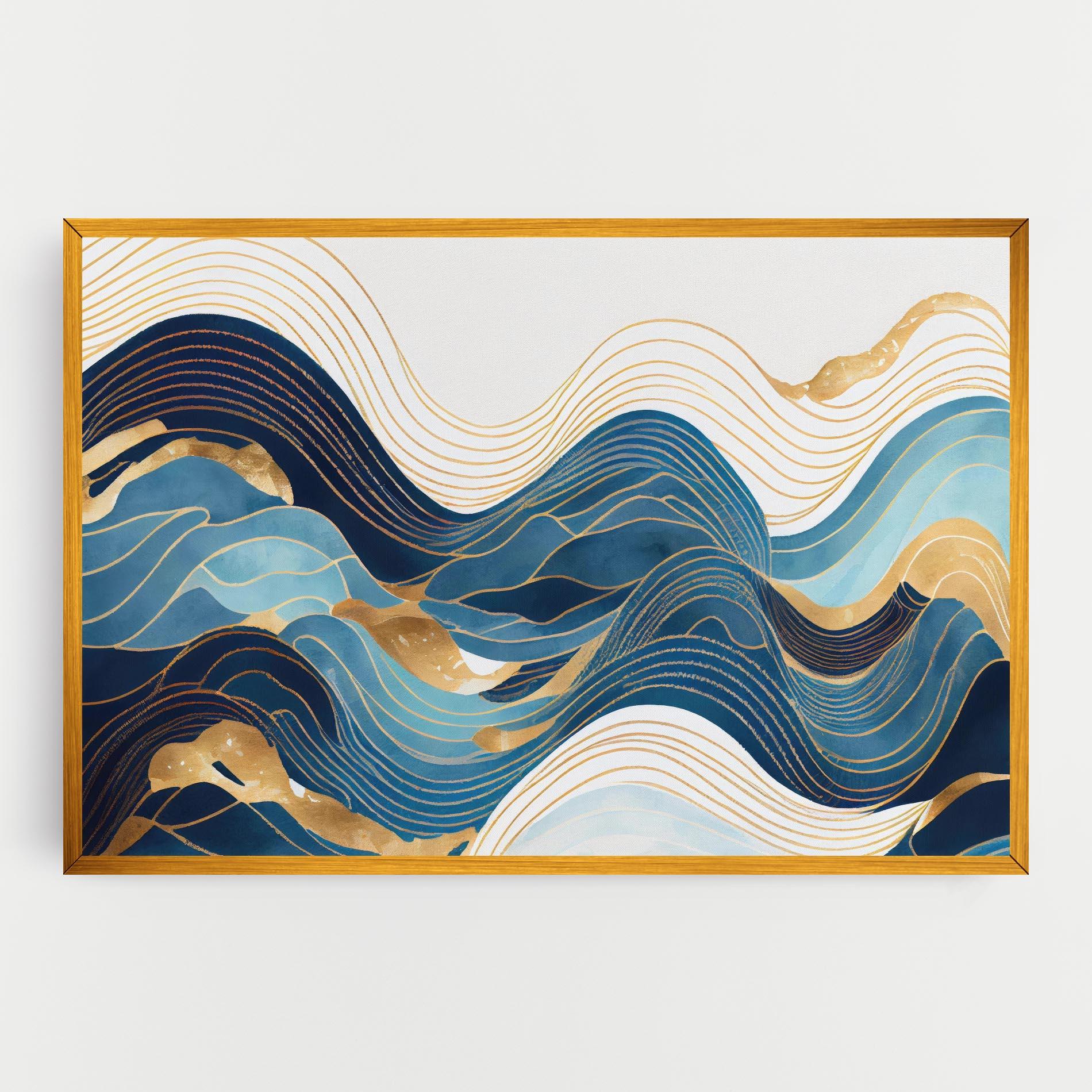 Tablou Canvas Blue Wave Mountain mockup 0