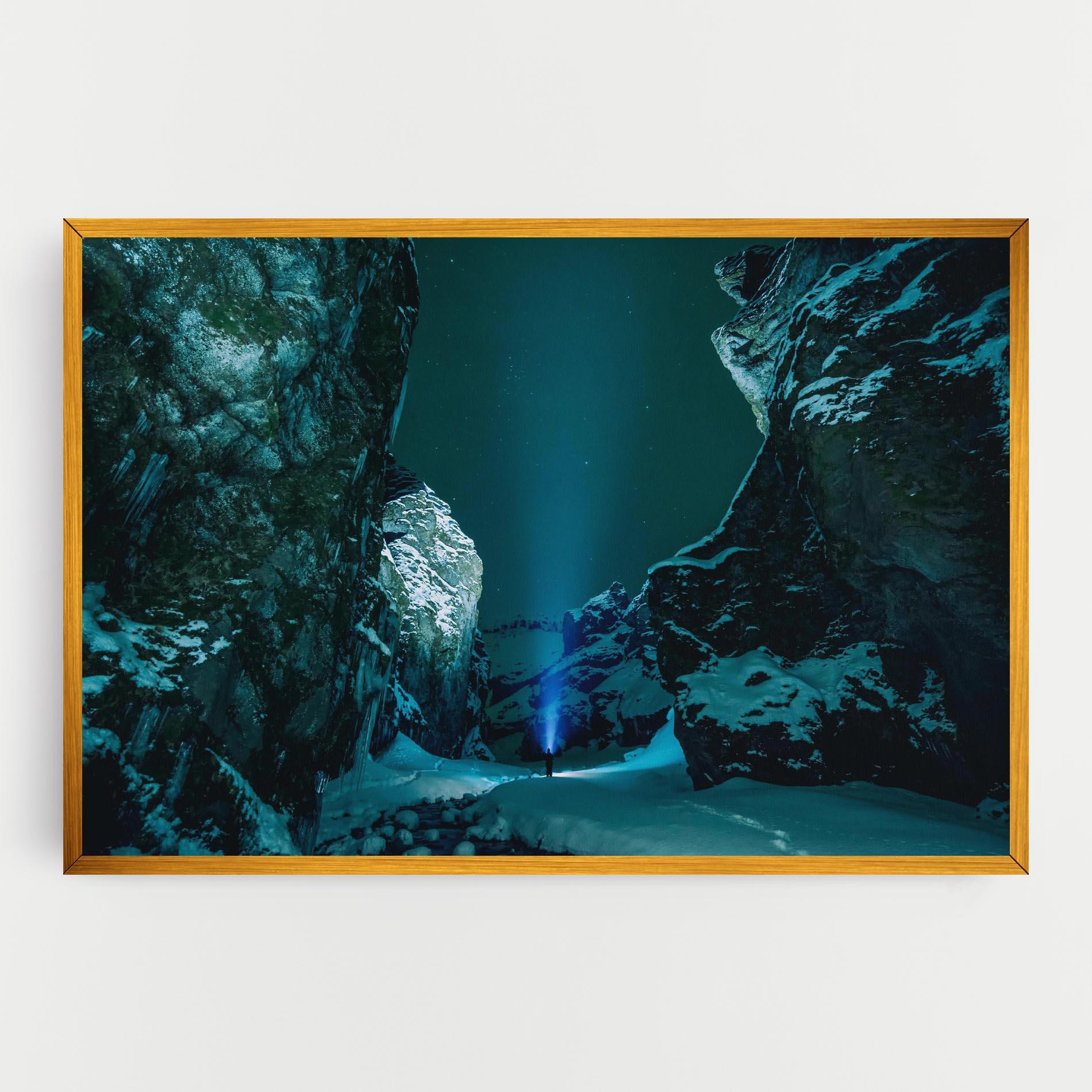 Tablou Canvas Green Light Mountain mockup 0