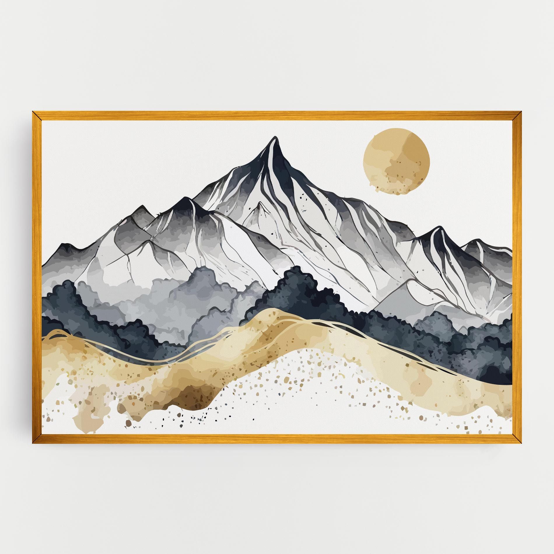 Grey Gold Mountain mockup 0