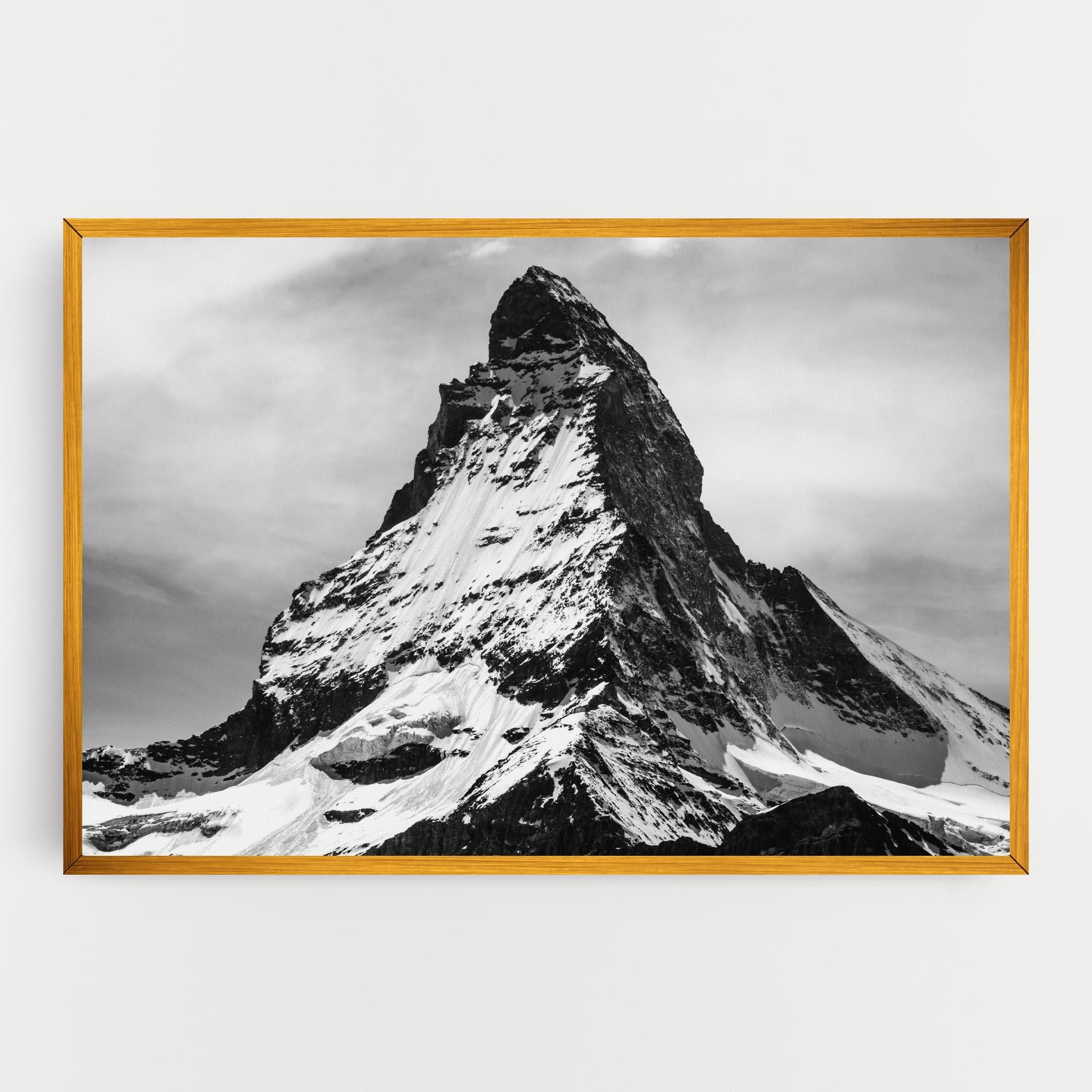Tablou Canvas Snowy Black Mountain mockup 0