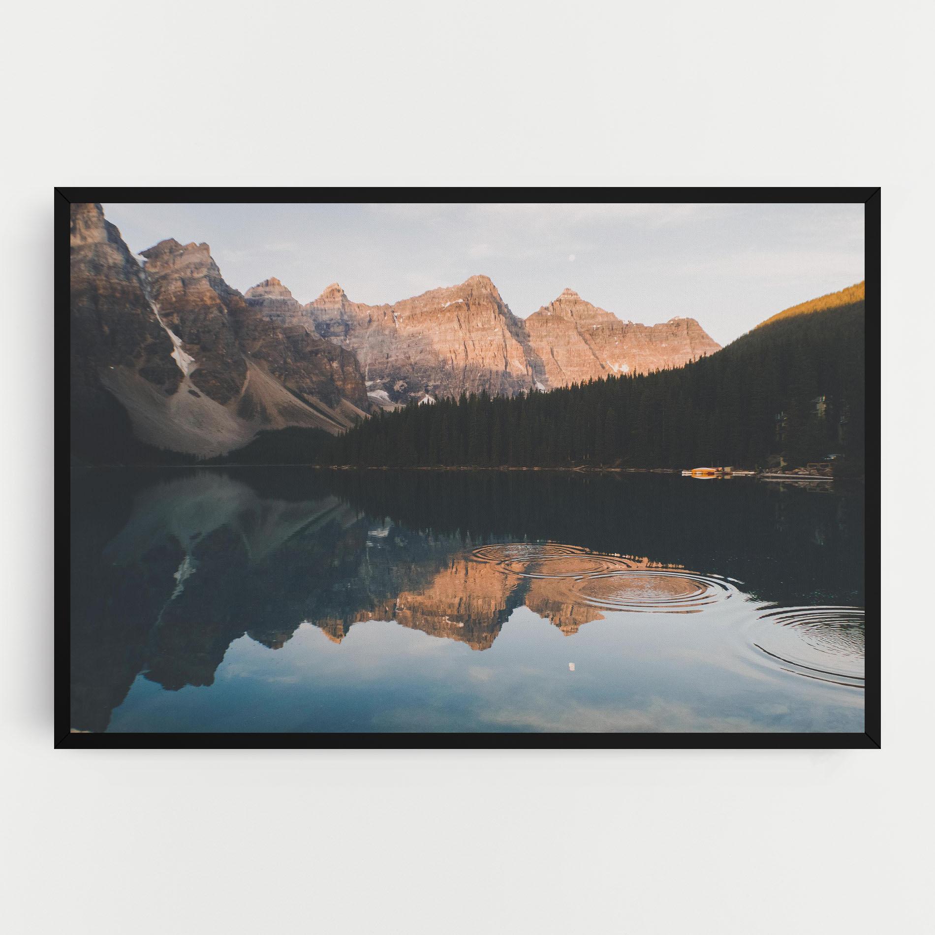 Tablou Canvas Brown Mountain Lake mockup 0