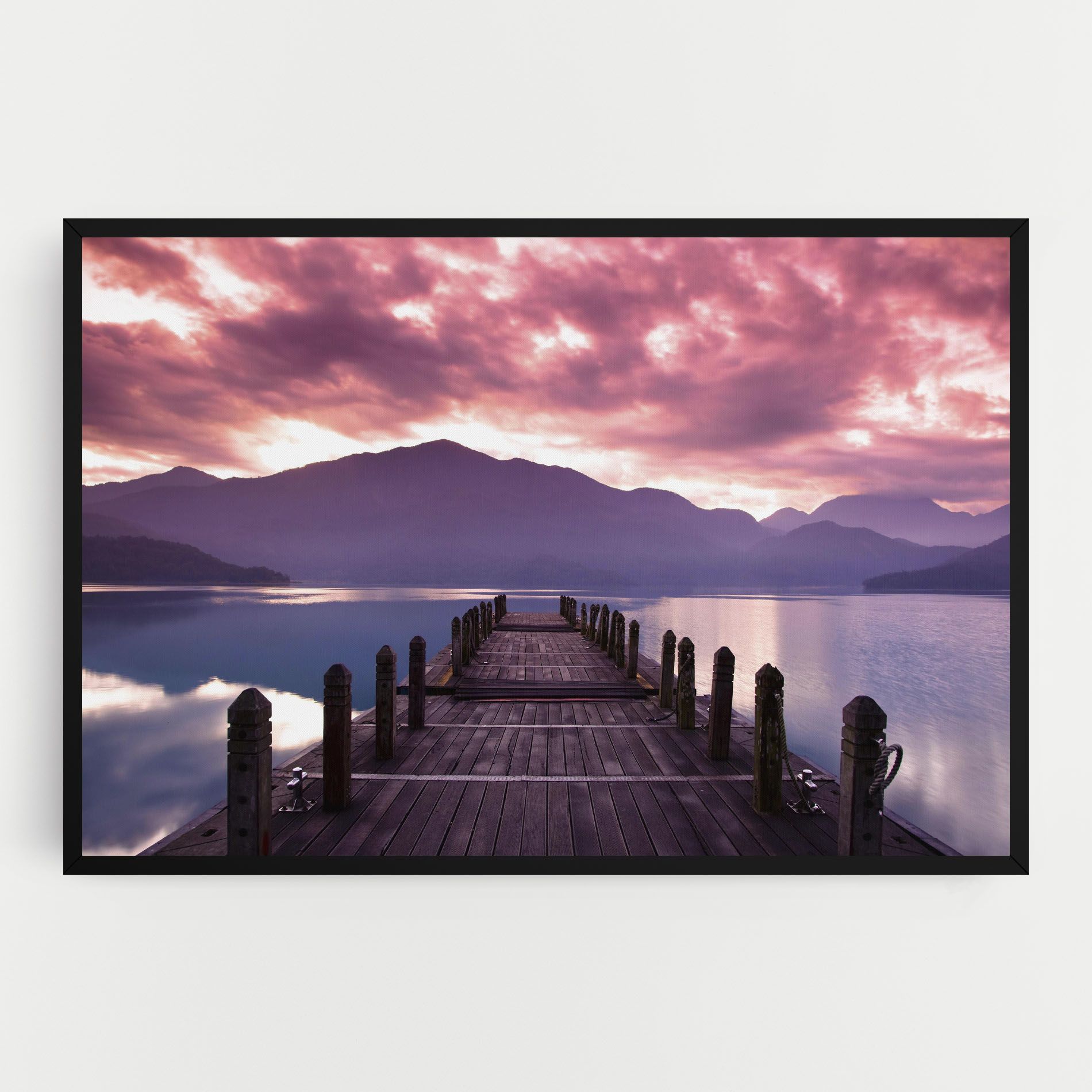 Pink Sky Over The Lake mockup 0