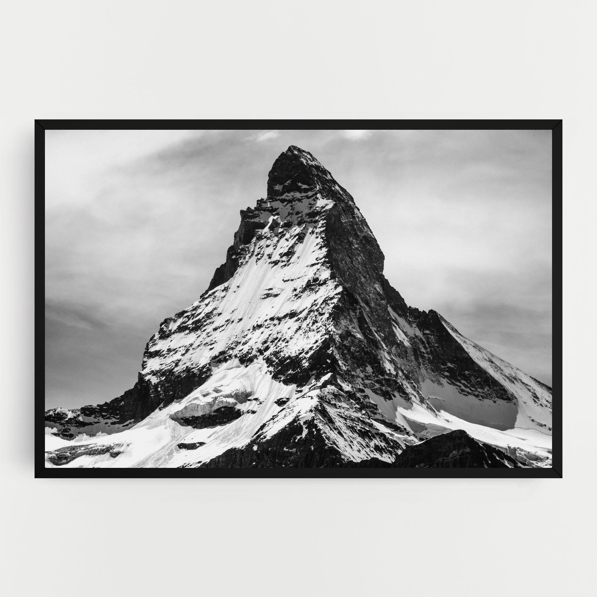 Tablou Canvas Snowy Black Mountain mockup 0