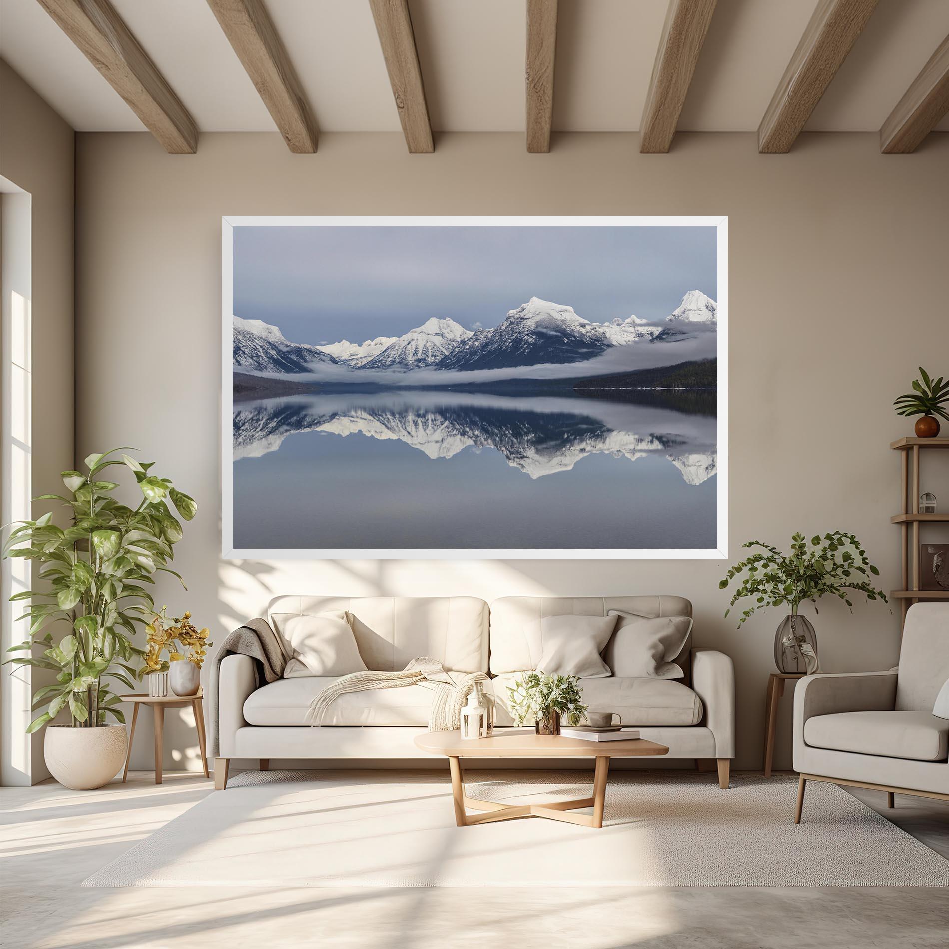 Tablou Canvas Beautiful Snowy Mountain mockup 6