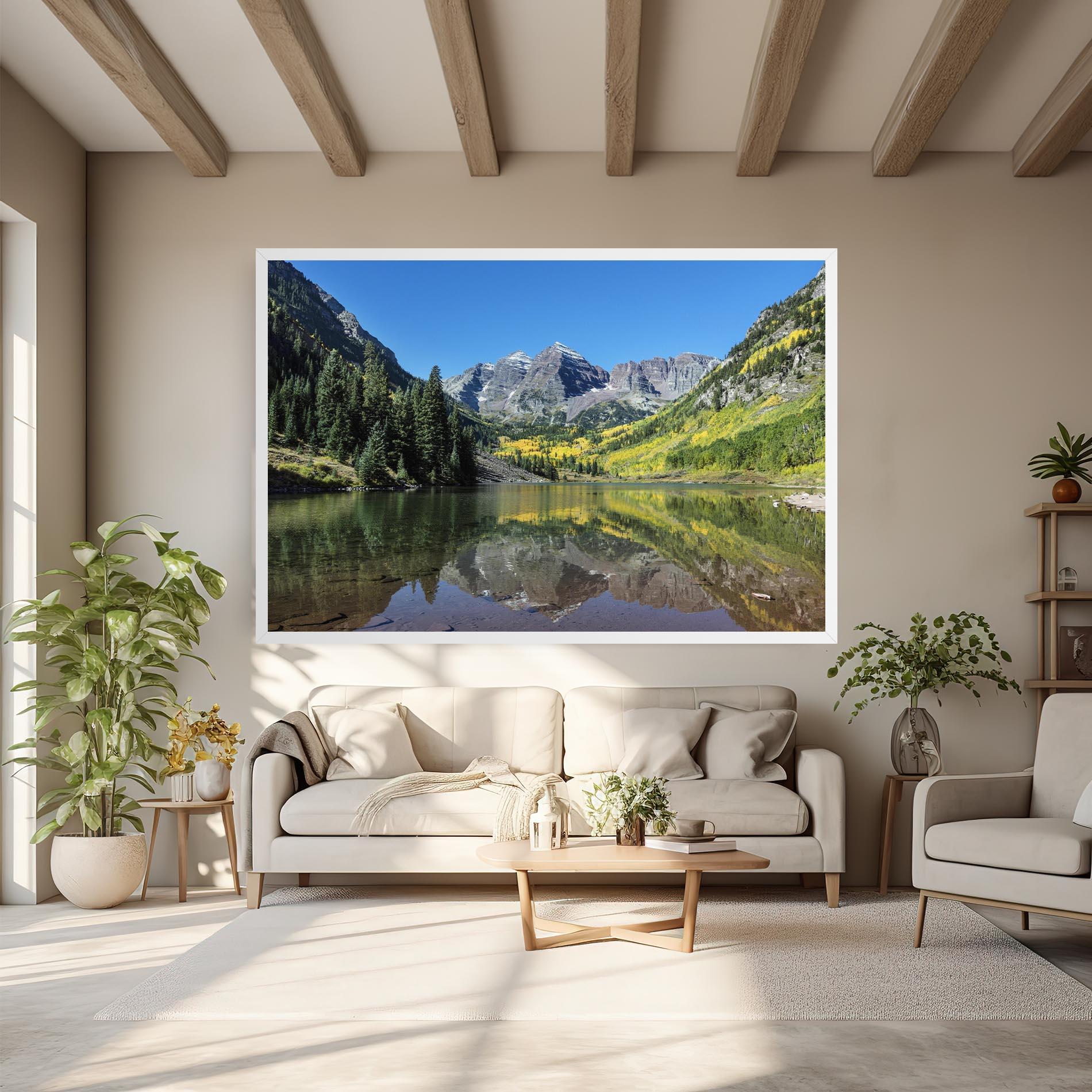 Tablou Canvas Lake Green Mountain mockup 6