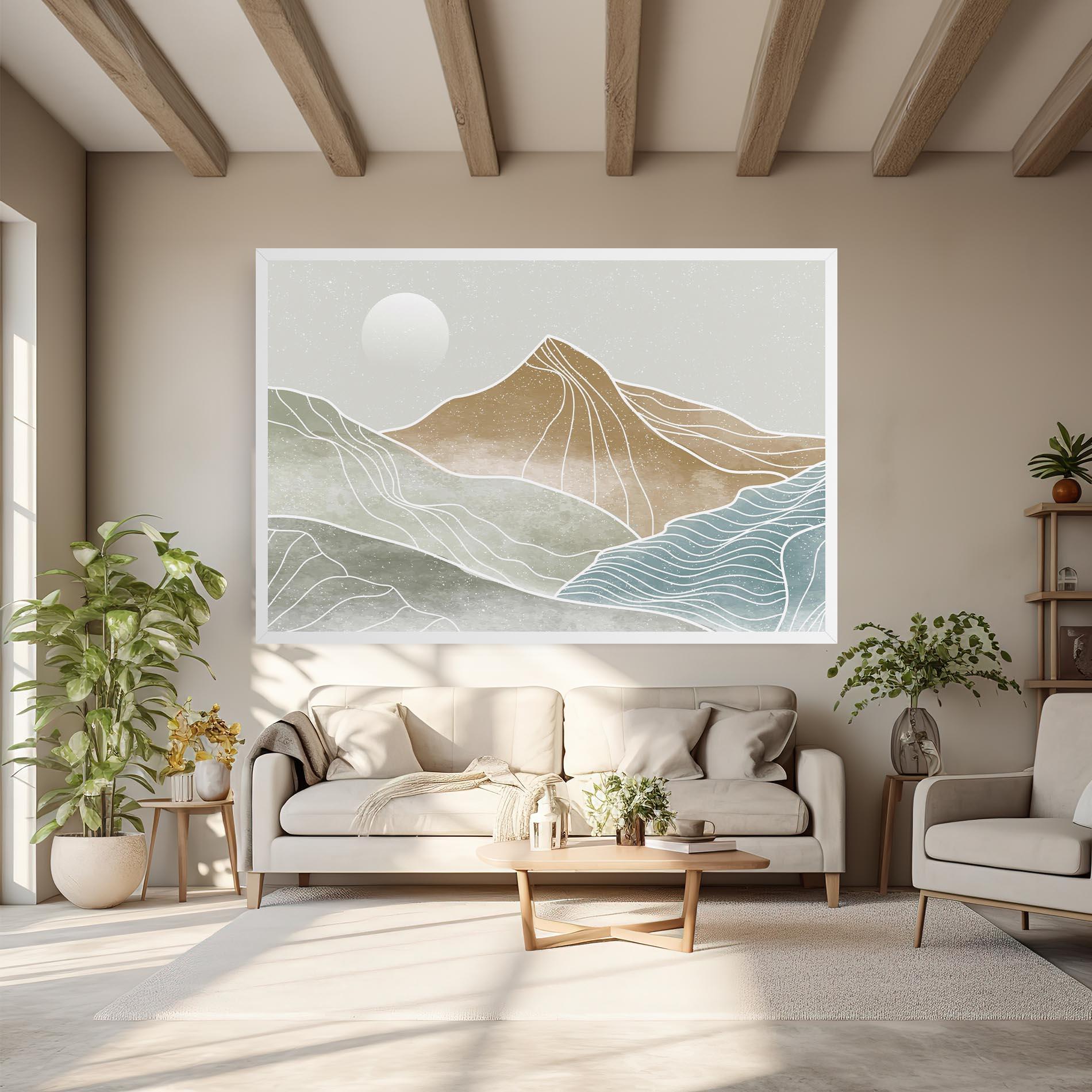 Tablou Canvas Minimal Mountain mockup 6