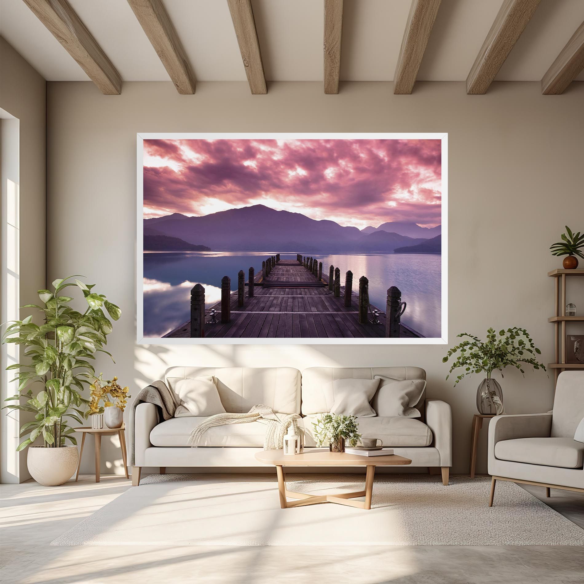 Pink Sky Over The Lake mockup 6