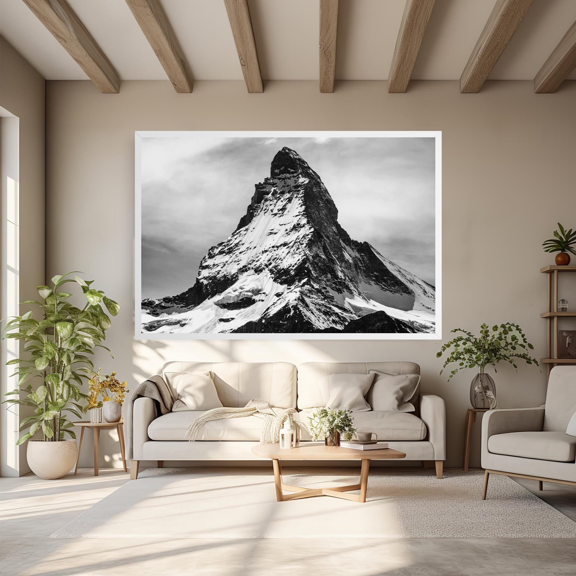 Tablou Canvas Snowy Black Mountain mockup 6