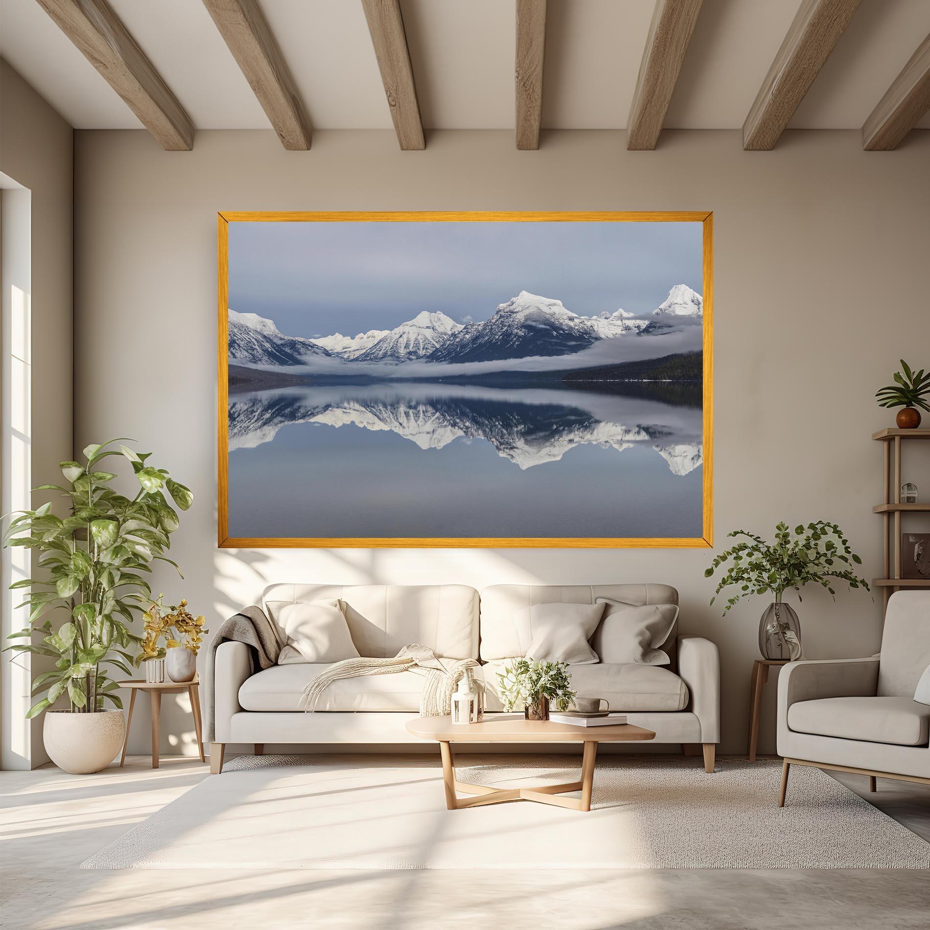Tablou Canvas Beautiful Snowy Mountain mockup 6