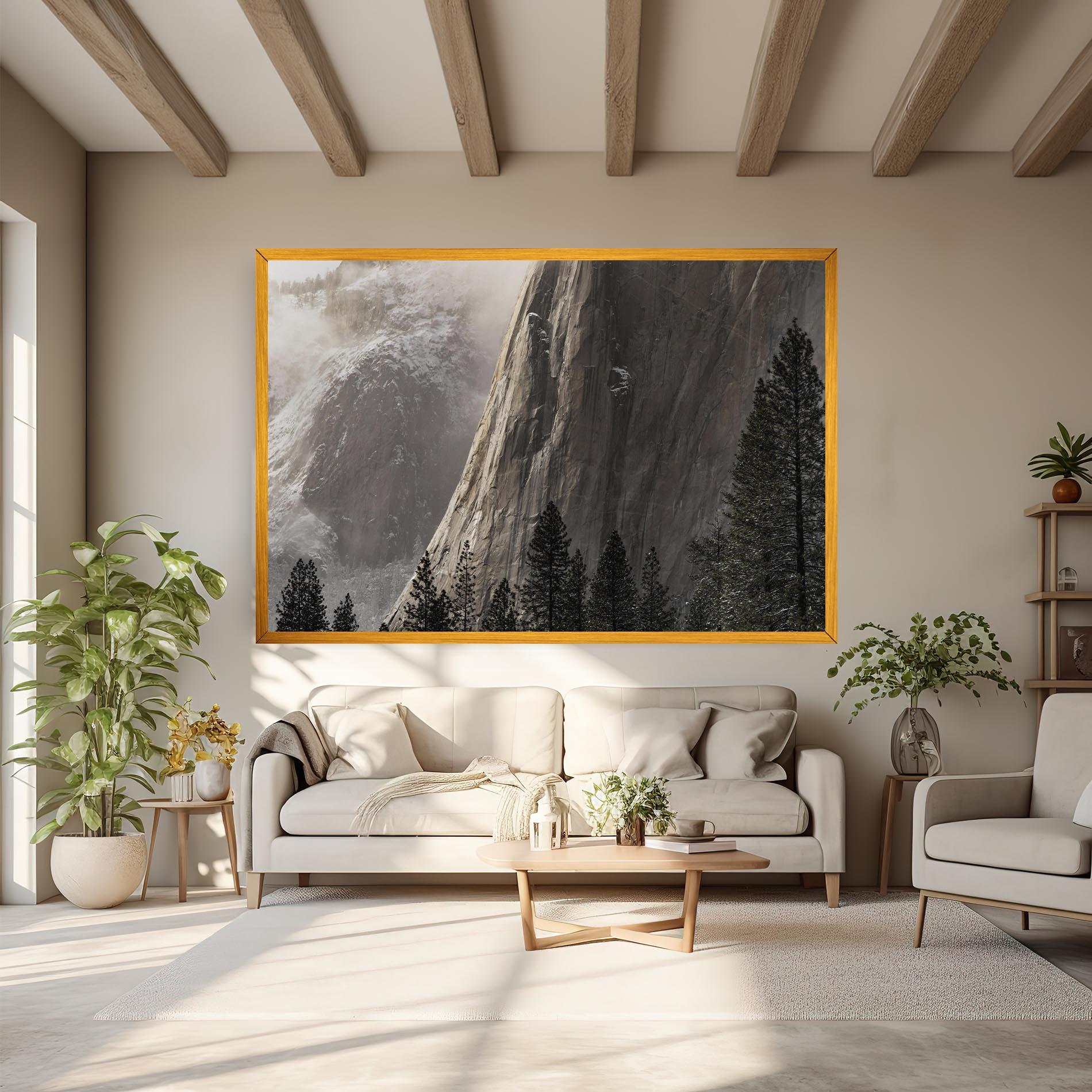 Tablou Canvas Green Tree Mountain mockup 6