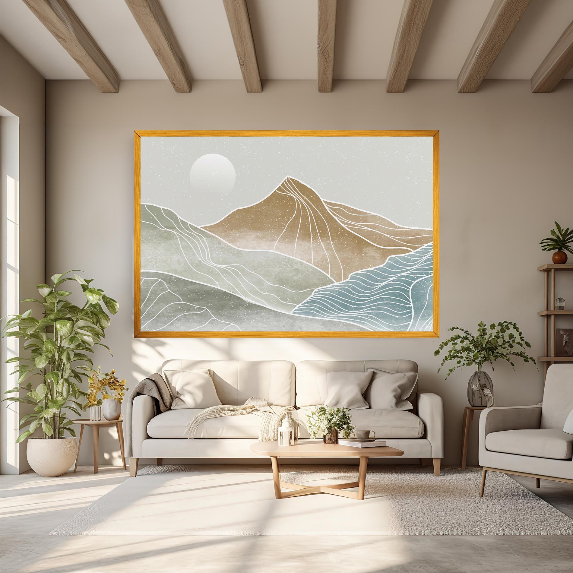 Tablou Canvas Minimal Mountain mockup 6