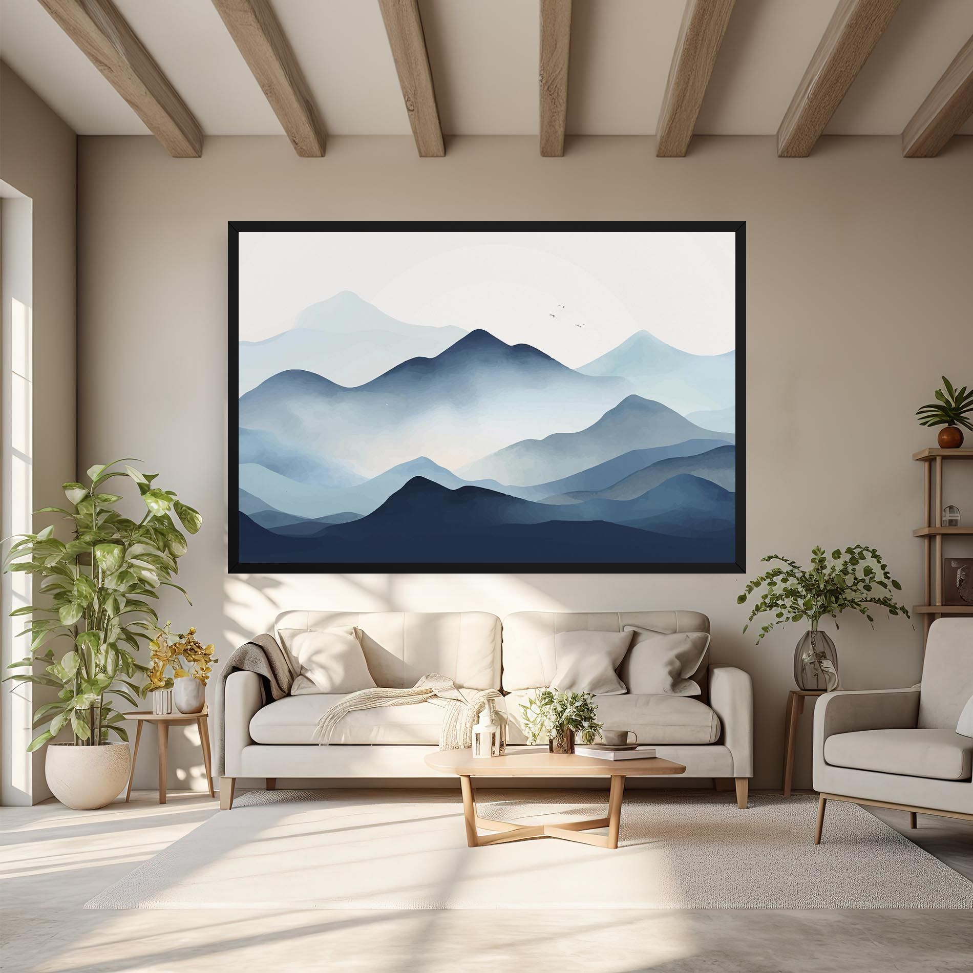 Blue Foggy Mountain mockup 6