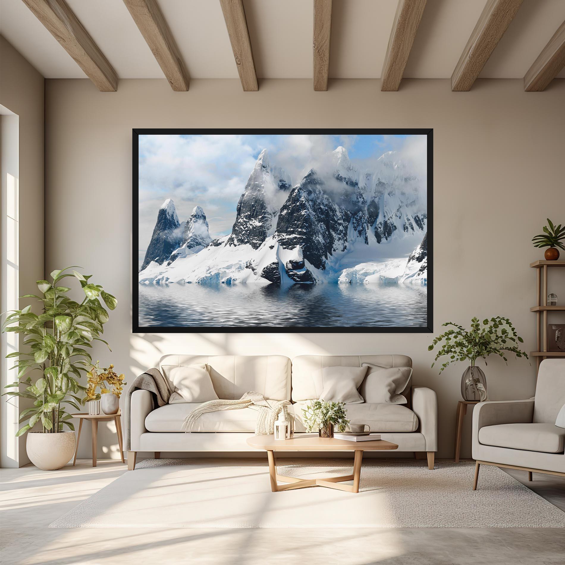 Tablou Canvas Glacial Mountains mockup 6
