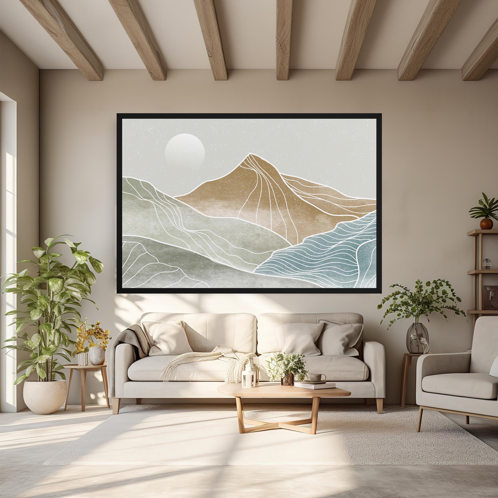 Tablou Canvas Minimal Mountain mockup 6