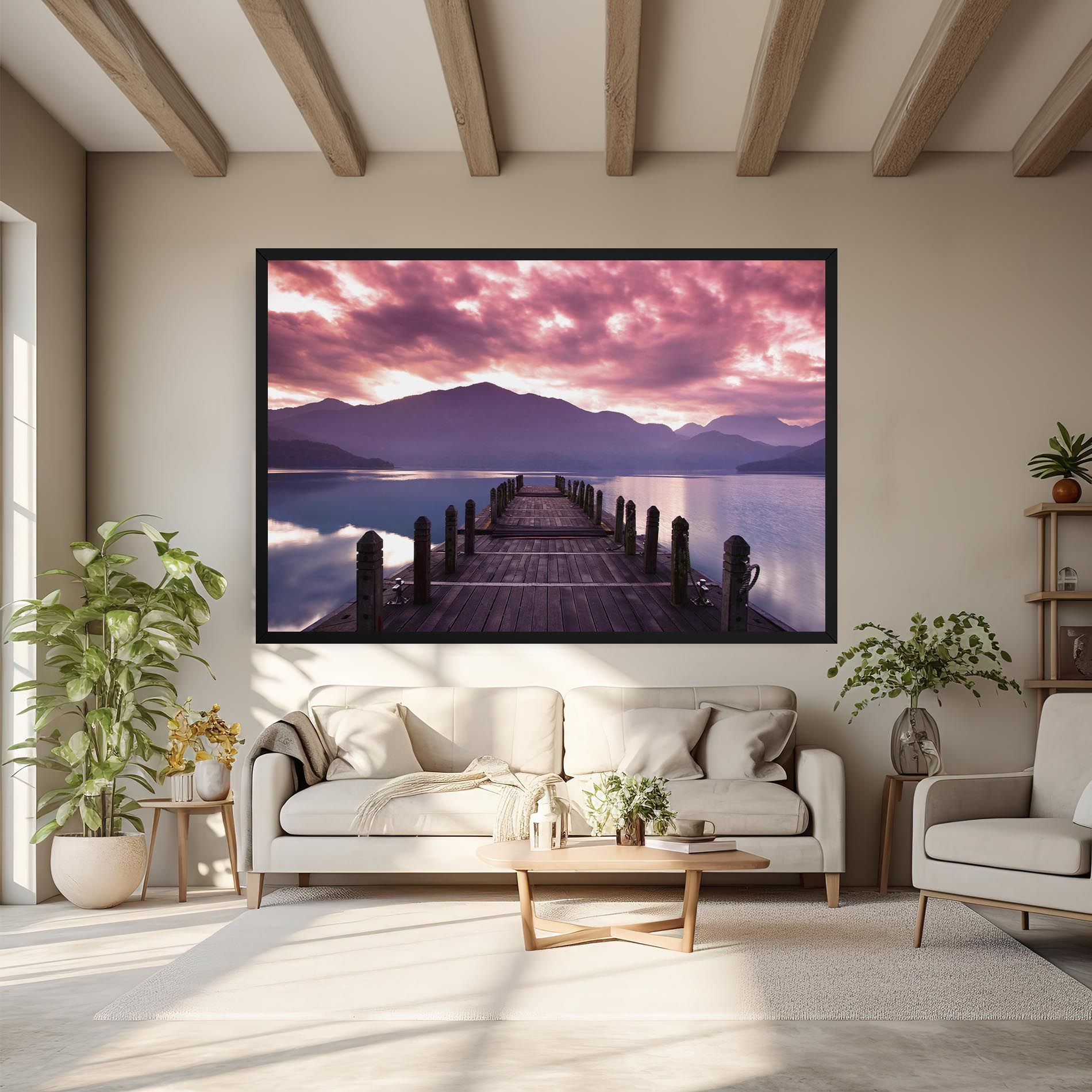 Pink Sky Over The Lake mockup 6