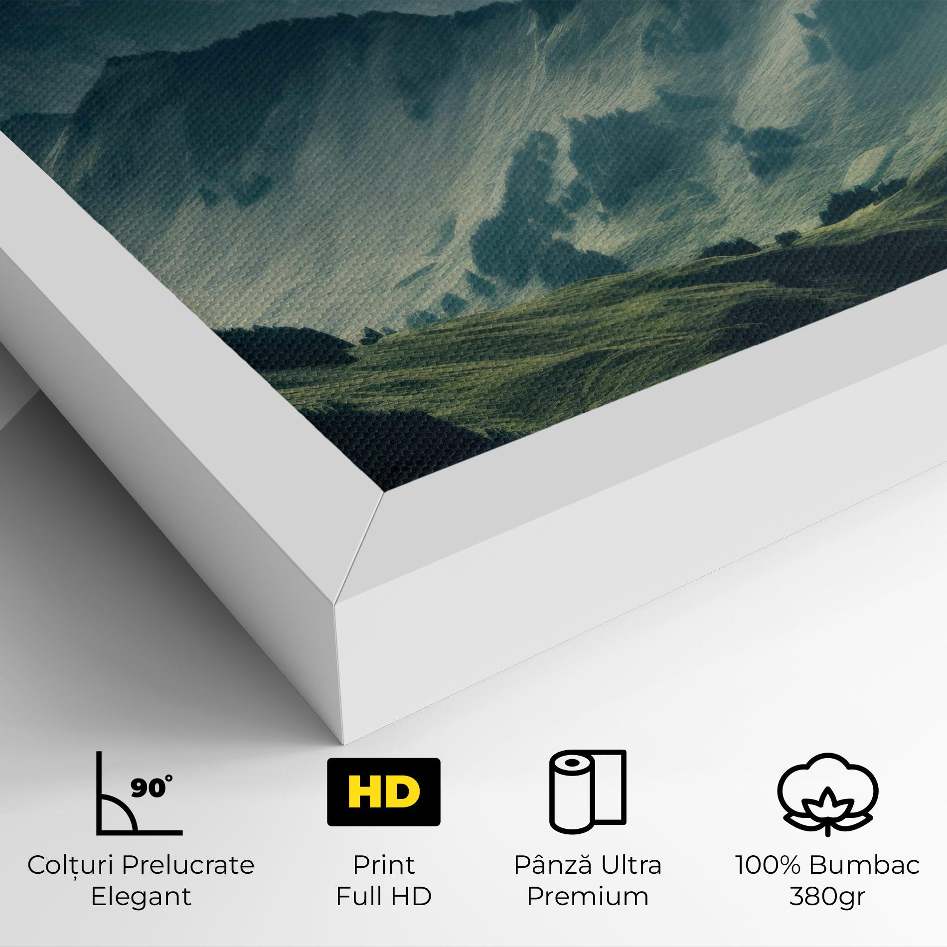 Tablou Canvas Amazing Foggy Mountain mockup 4