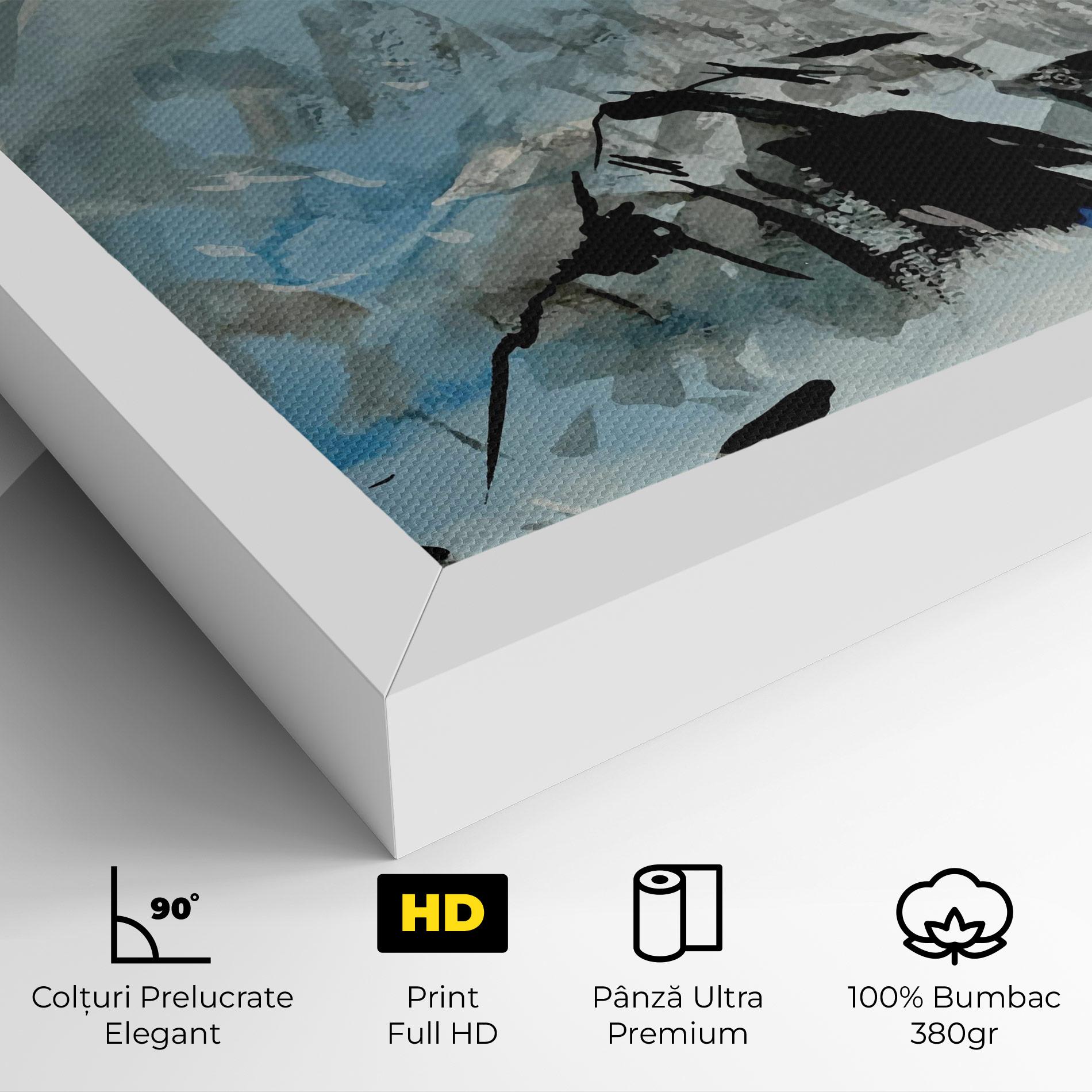 Tablou Canvas Blue Black Mountain mockup 4