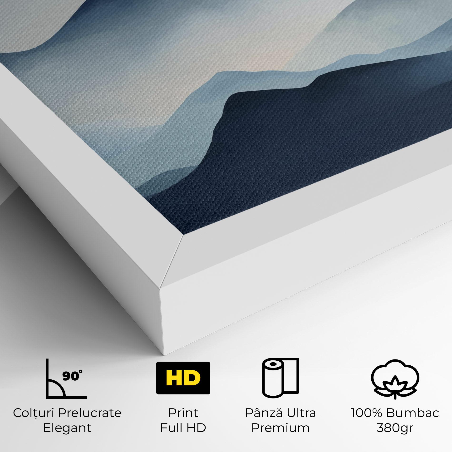 Tablou Canvas Blue Foggy Mountain mockup 4
