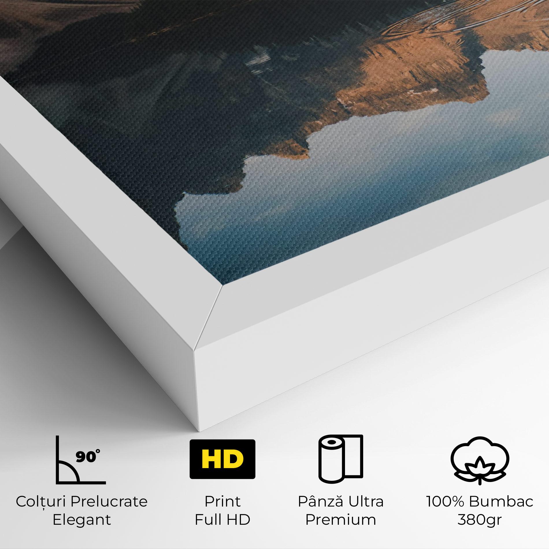 Tablou Canvas Brown Mountain Lake mockup 4