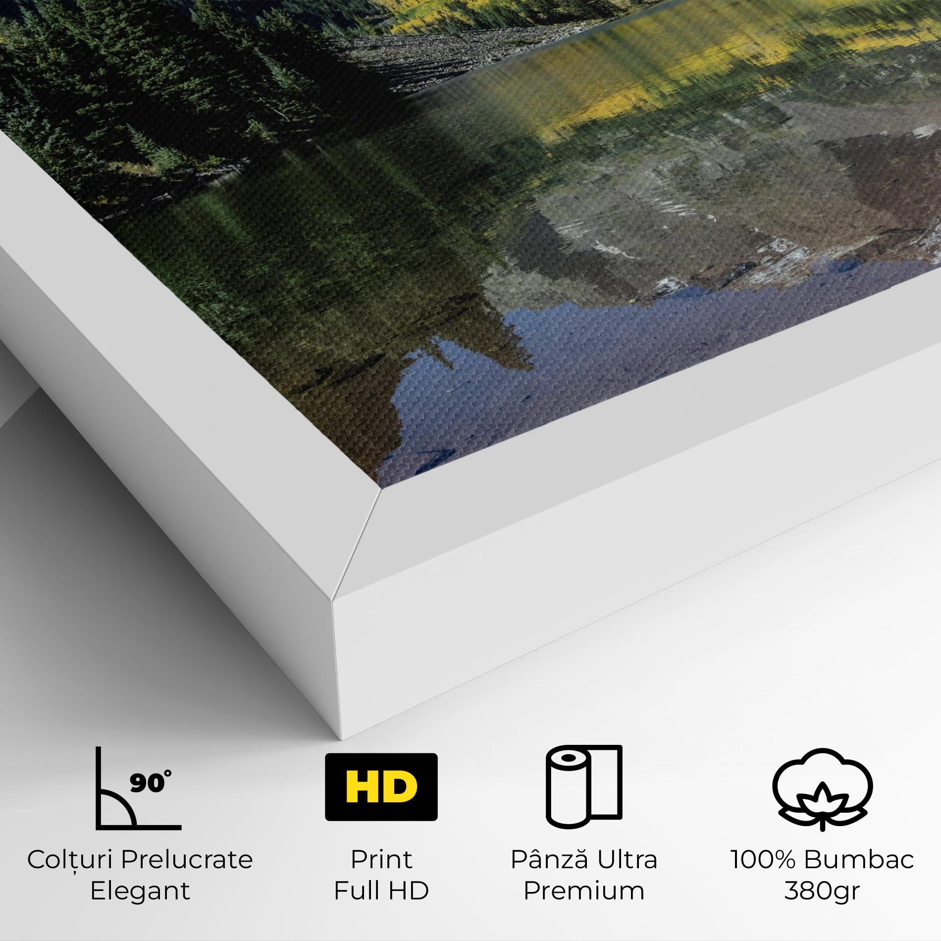 Tablou Canvas Lake Green Mountain mockup 4