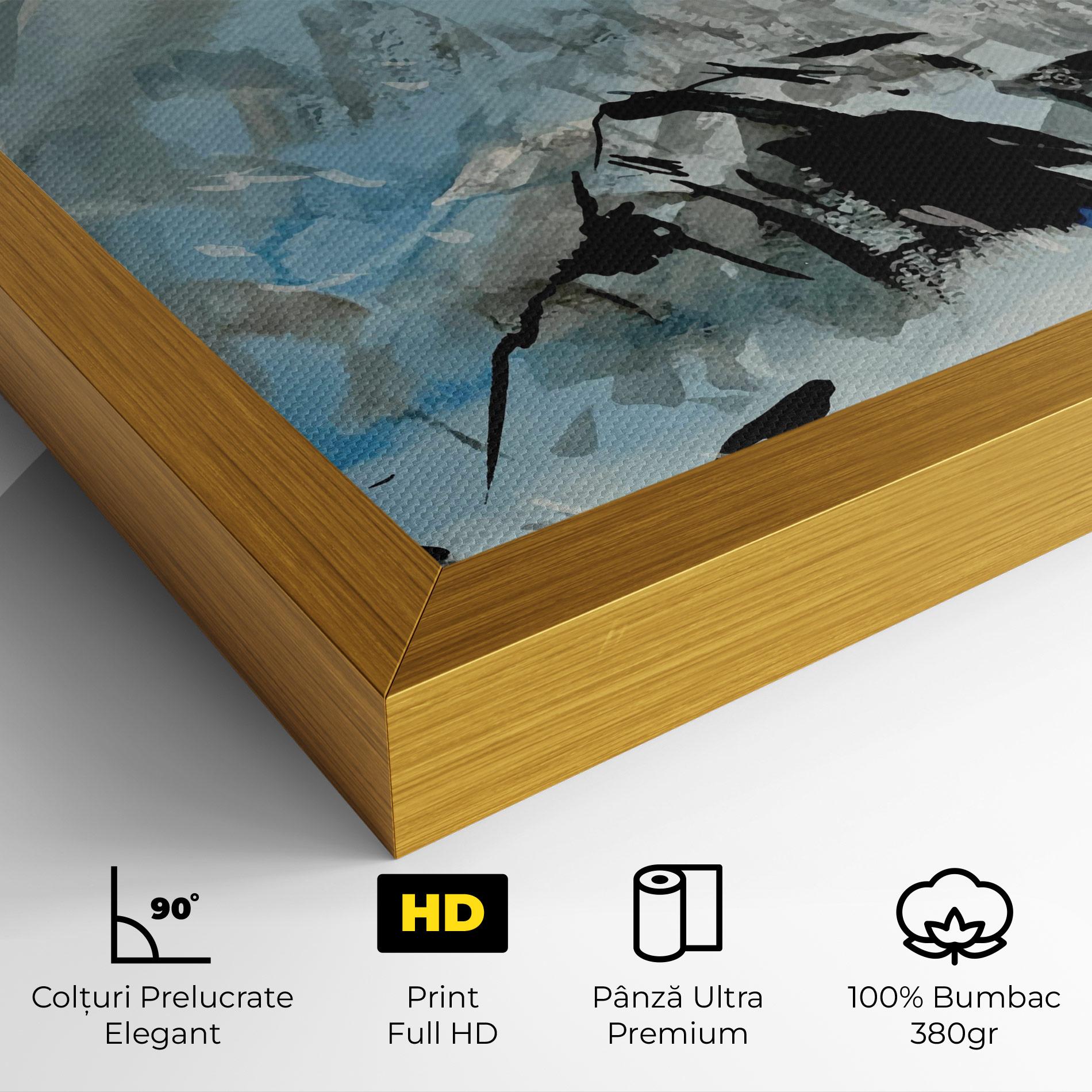 Tablou Canvas Blue Black Mountain mockup 4