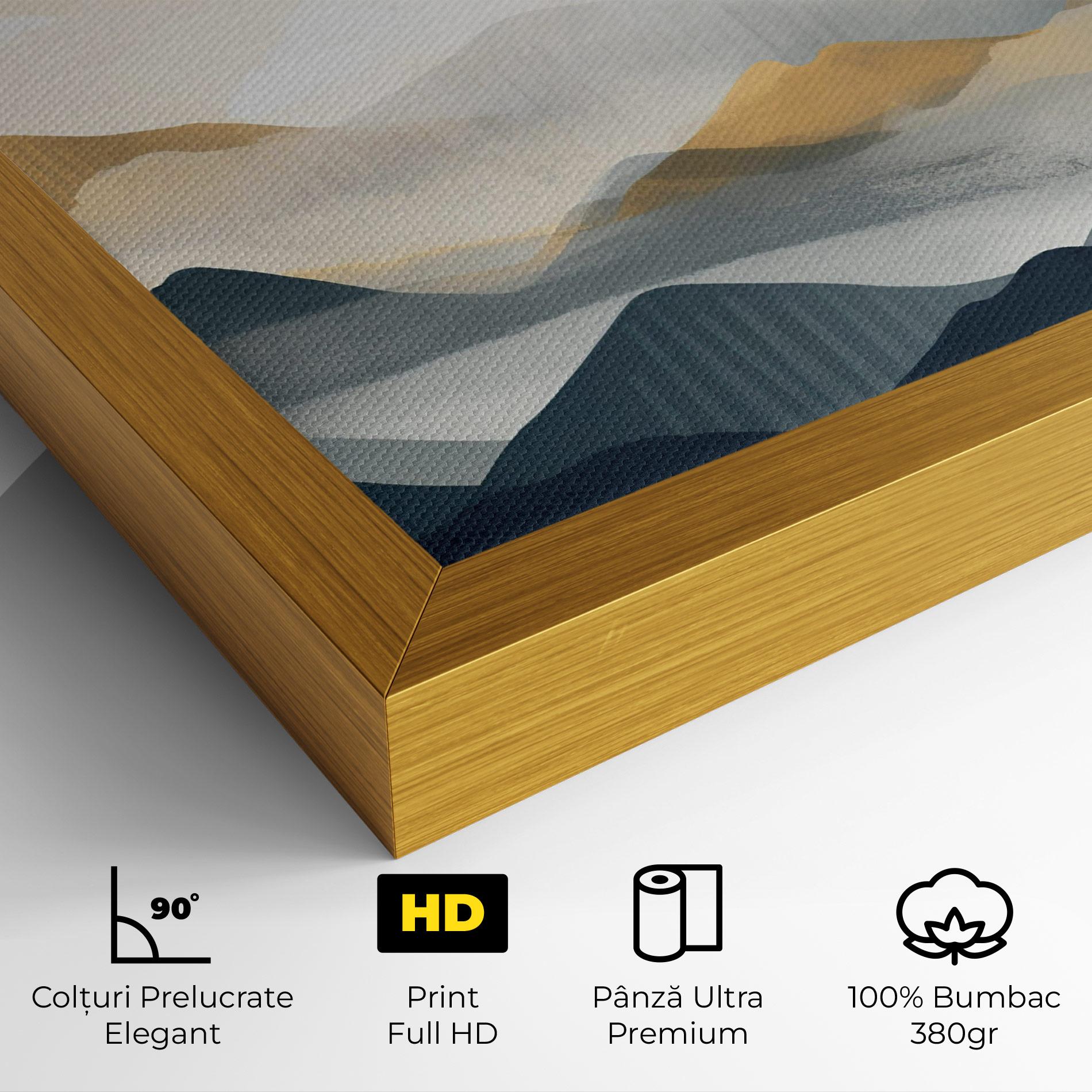 Tablou Canvas Gold Foggy Blue mockup 4